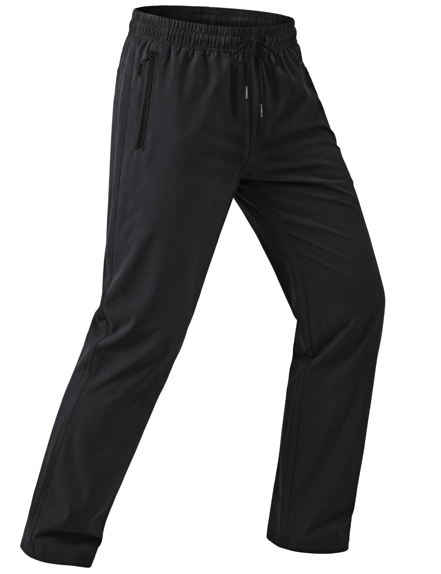 MAGCOMSEN Mens Hiking Pants Lightweight Quick Dry Workout Athletic Jogger with Zipper Pockets Golf Running Gym