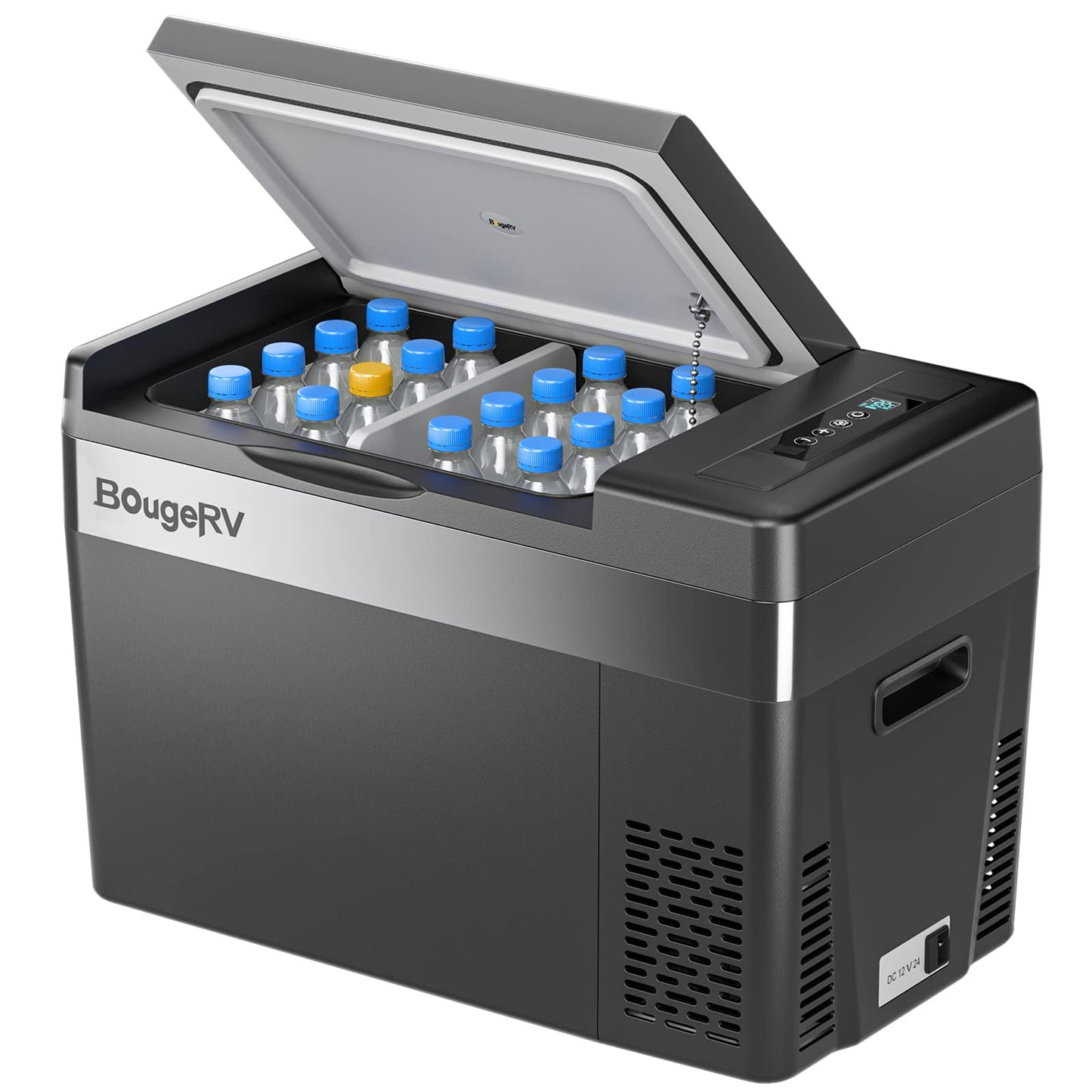 BougeRV Portable Car Freezer 12v Car Refrigerator Car Fridge Compressor Freezer,12/24V DC 110~240 Volt AC,-7℉~50℉