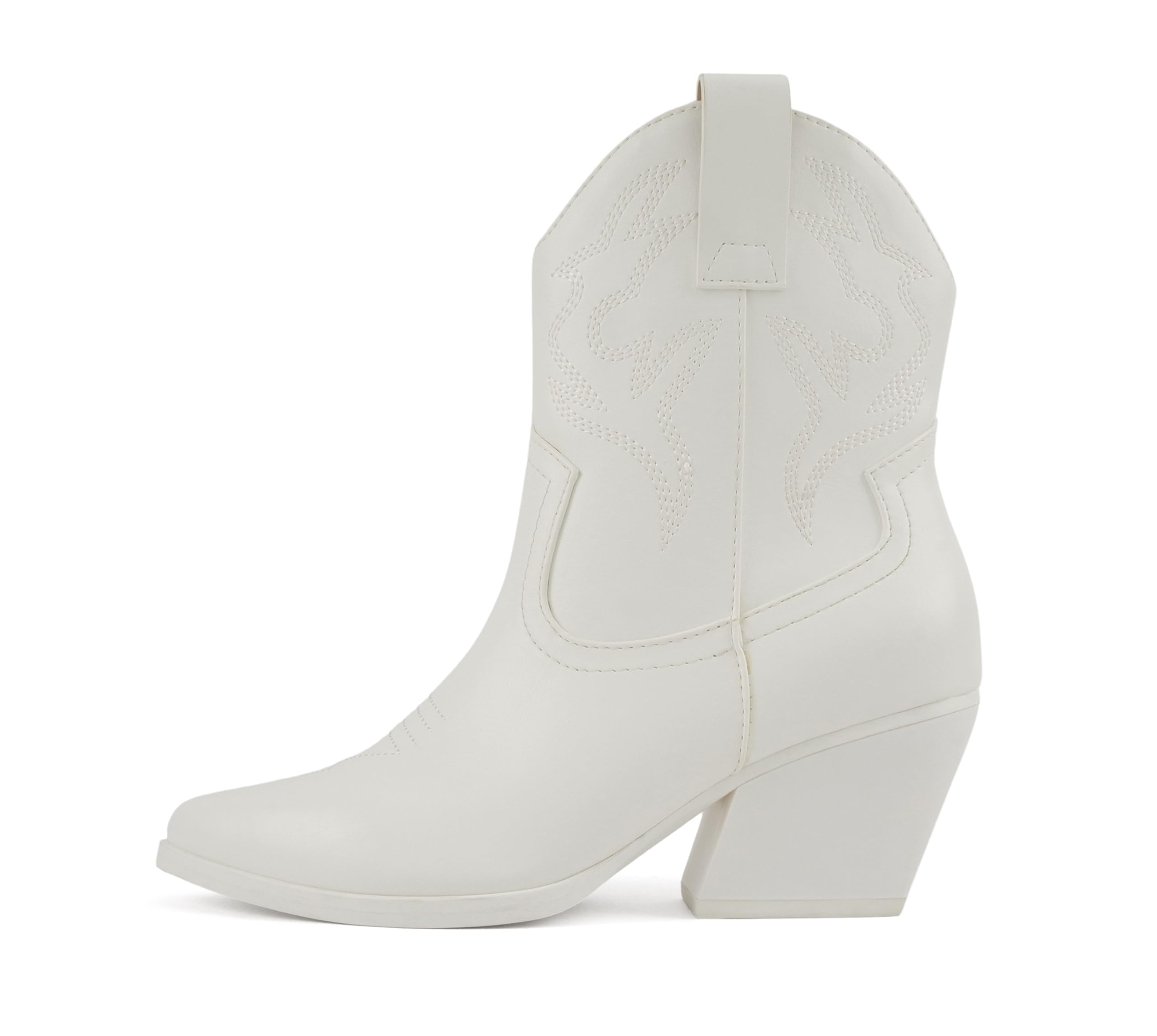 Soda “BLAZING” ~ Women Western Bootie Pointe Toe with Low Heel (Wide Fit Available)
