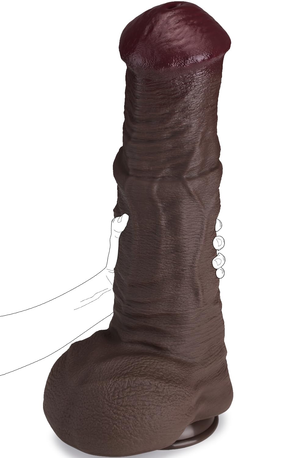 14.6 Inch Huge Thick Black Horse Dildo - 3.3'' Diameter Big Monster Fantasy Dildo, Realistic Silicone Long Massive Giant Dildos for Clitoral Vagina and Anal Stimulation, Adult Sex Toys for Men, Women