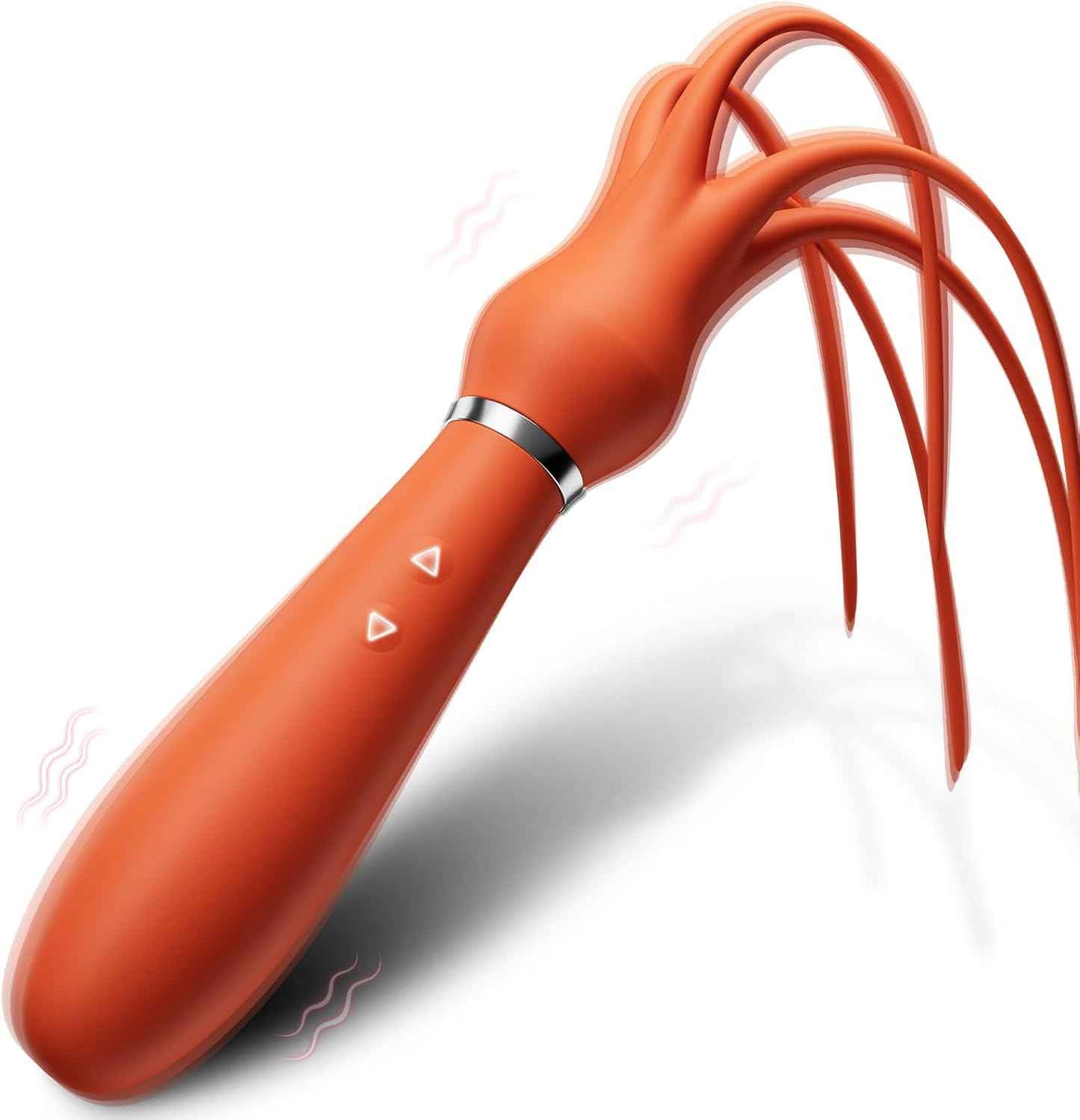 Vibrating Sex Whip Sex Toys Couple Vibrator Floggers, Adult Toys Vibrators Clitoral Stimulator Anal Toy Dildo with 9 Vibrations for Women Couples Sex Toy, Silione Tickling Massager for Foreplay