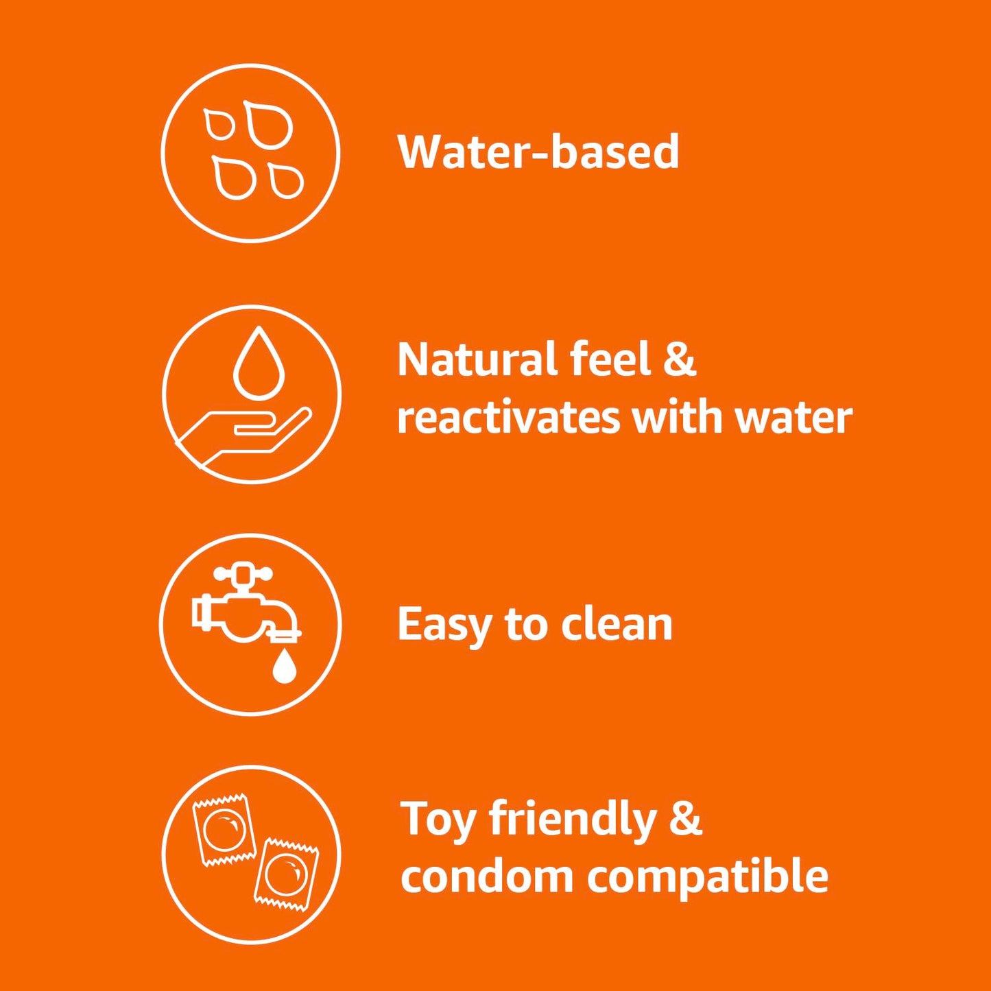Amazon Basics Liquid Water Based Personal Lubricant, Fragrance-Free, Toy-Safe, Condom Compatible, 5 fl oz, 1 Pack