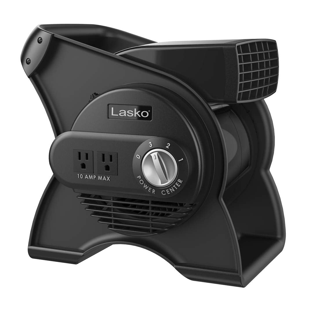 Lasko U12104 High Velocity Pro Pivoting Utility Fan for Cooling, Ventilating, Exhausting and Drying at Home, Job Site and Work Shop, 12.2 x 9.6 x 12.3 inches, Black 12104