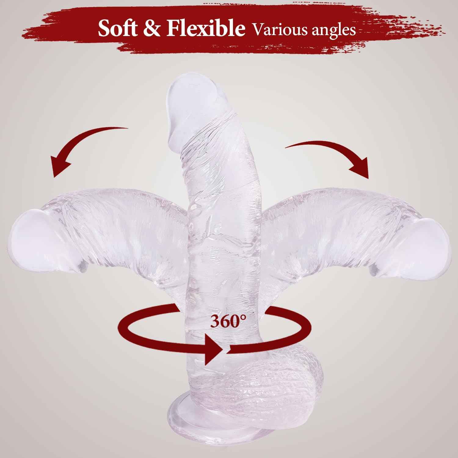 Veatrylove 10 Inch Realistic Dildo with Strong Suction Cup