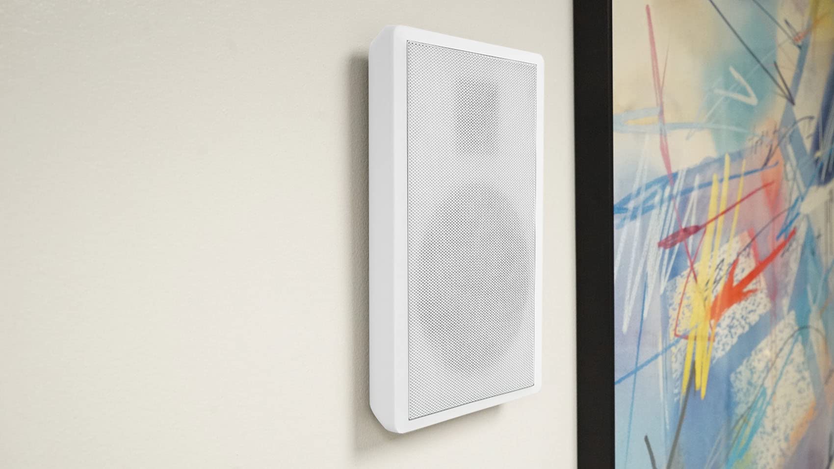 Rockville 2 RockSlim White Home Theater 5.25" 240w Easy Wall Mount Slim Speakers