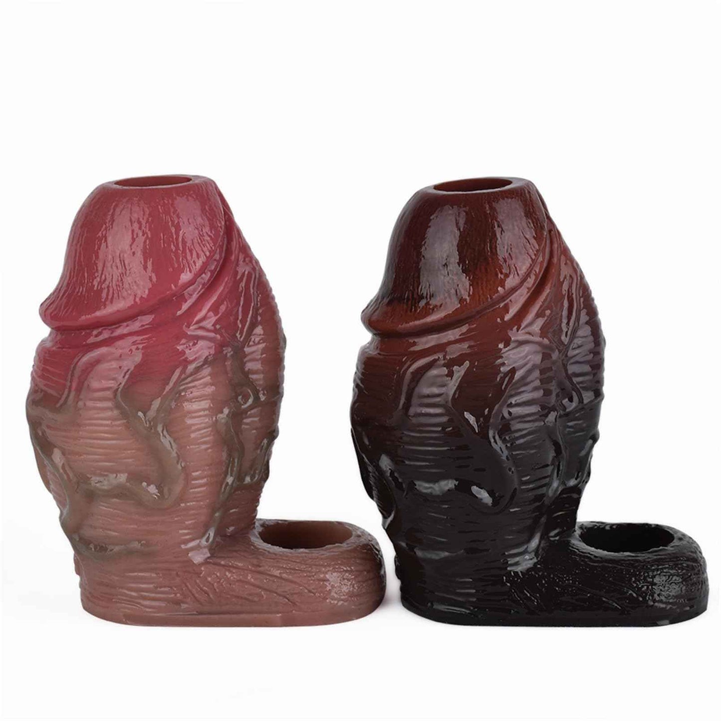 SOODAY Wide Large Penis Sleeve Silicone Penis Enlarger Sleeve with Cock Ring, Reusable Penis Extension Sleeve Male Penis Sheath Adult Sex Toy for Men