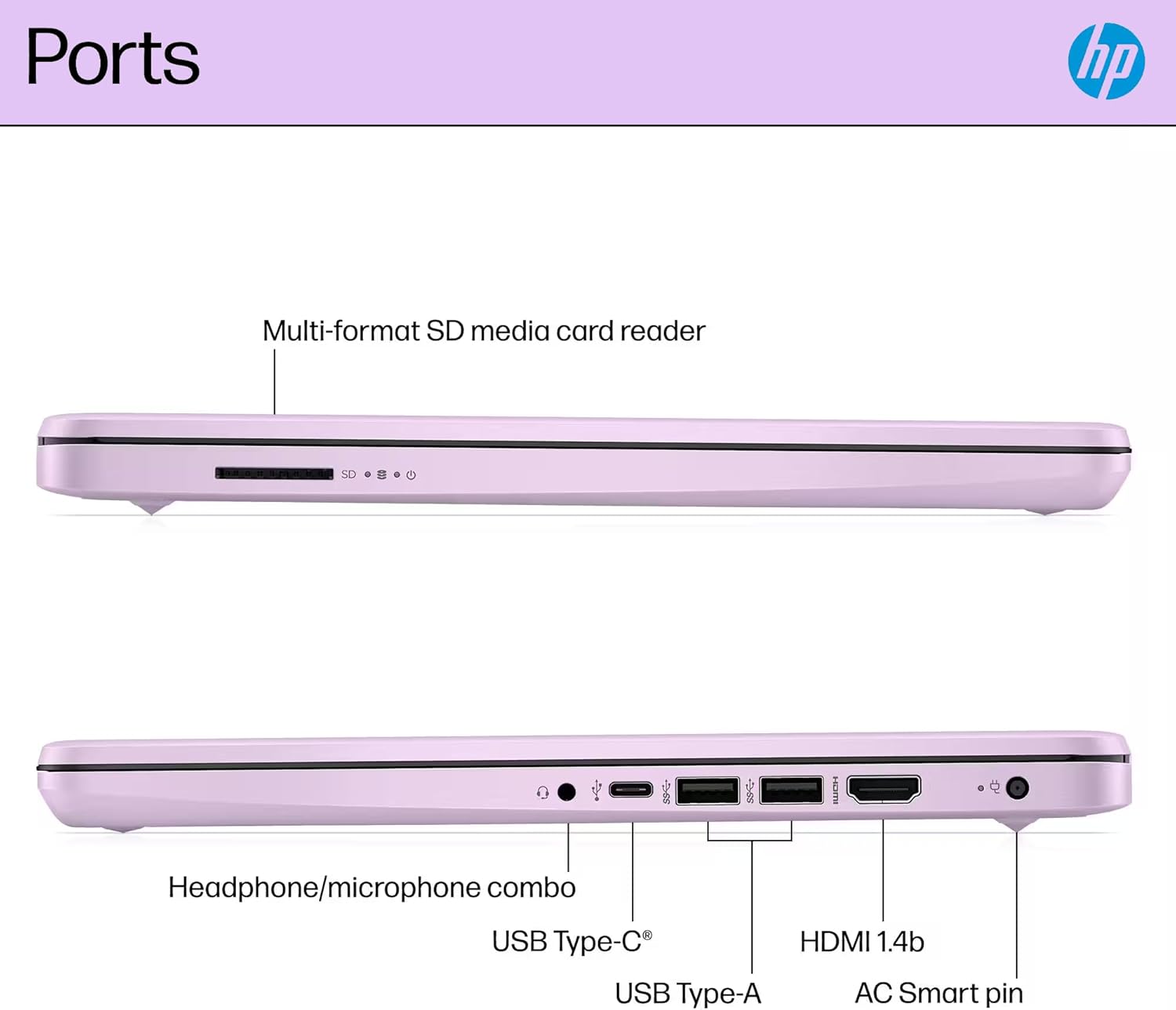HP 14-inch Laptop Computer Intel Quad-Core 4GB RAM 628GB Storage