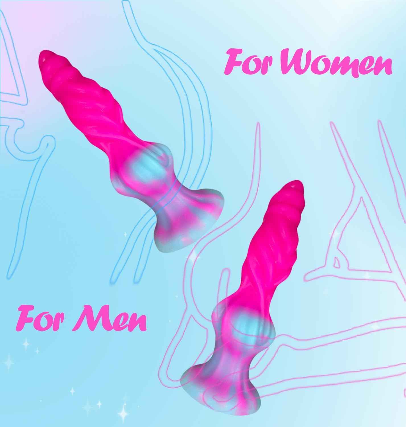 LeSiLeKe Fantasy Dragon Dildo Silicone Suction Cup 7.5 inch