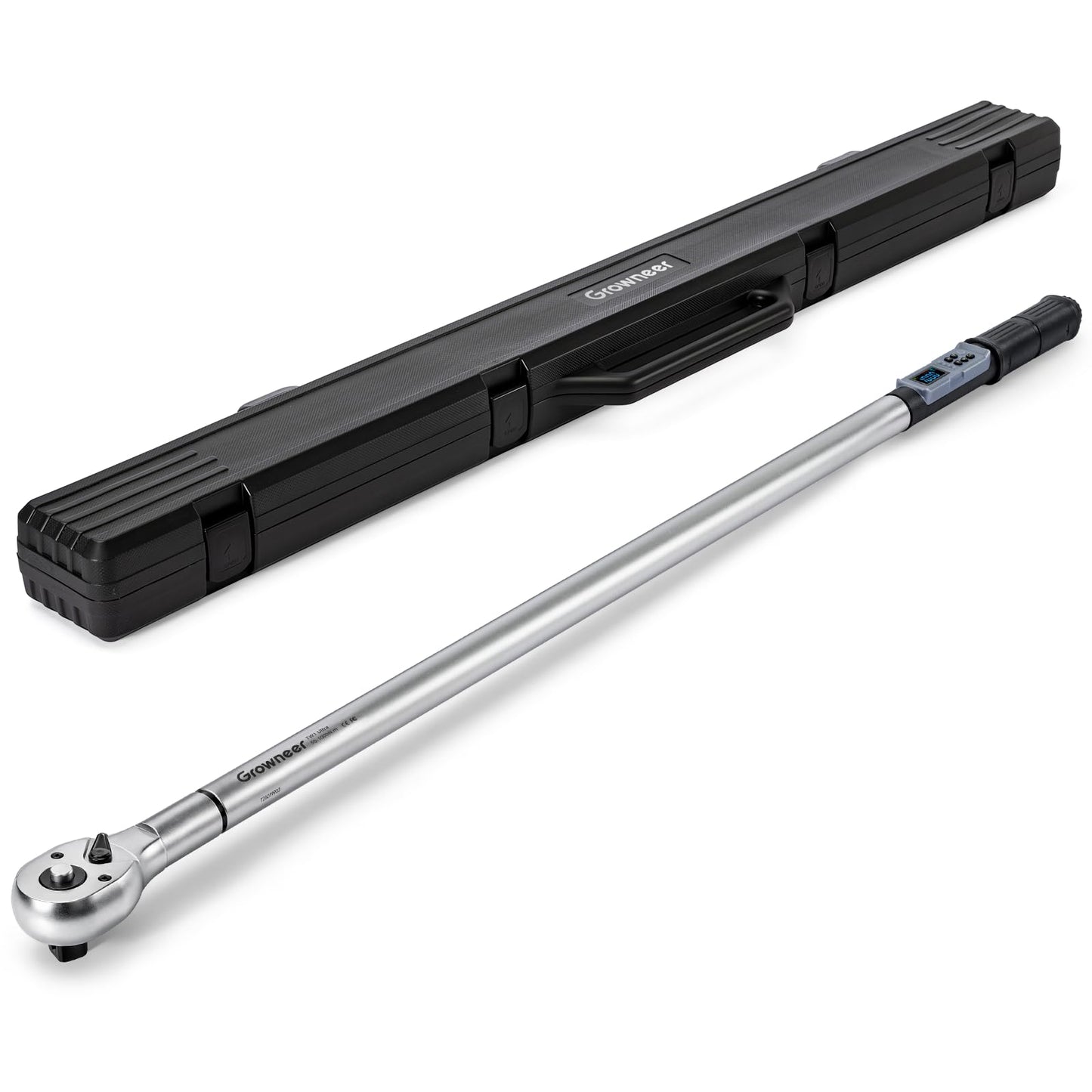 GROWNEER Digital Torque Wrench Set, Inch Pound Torque Wrench with Buzzer & LED Indicator, Electronic Wrench Set with Bits & Sockets