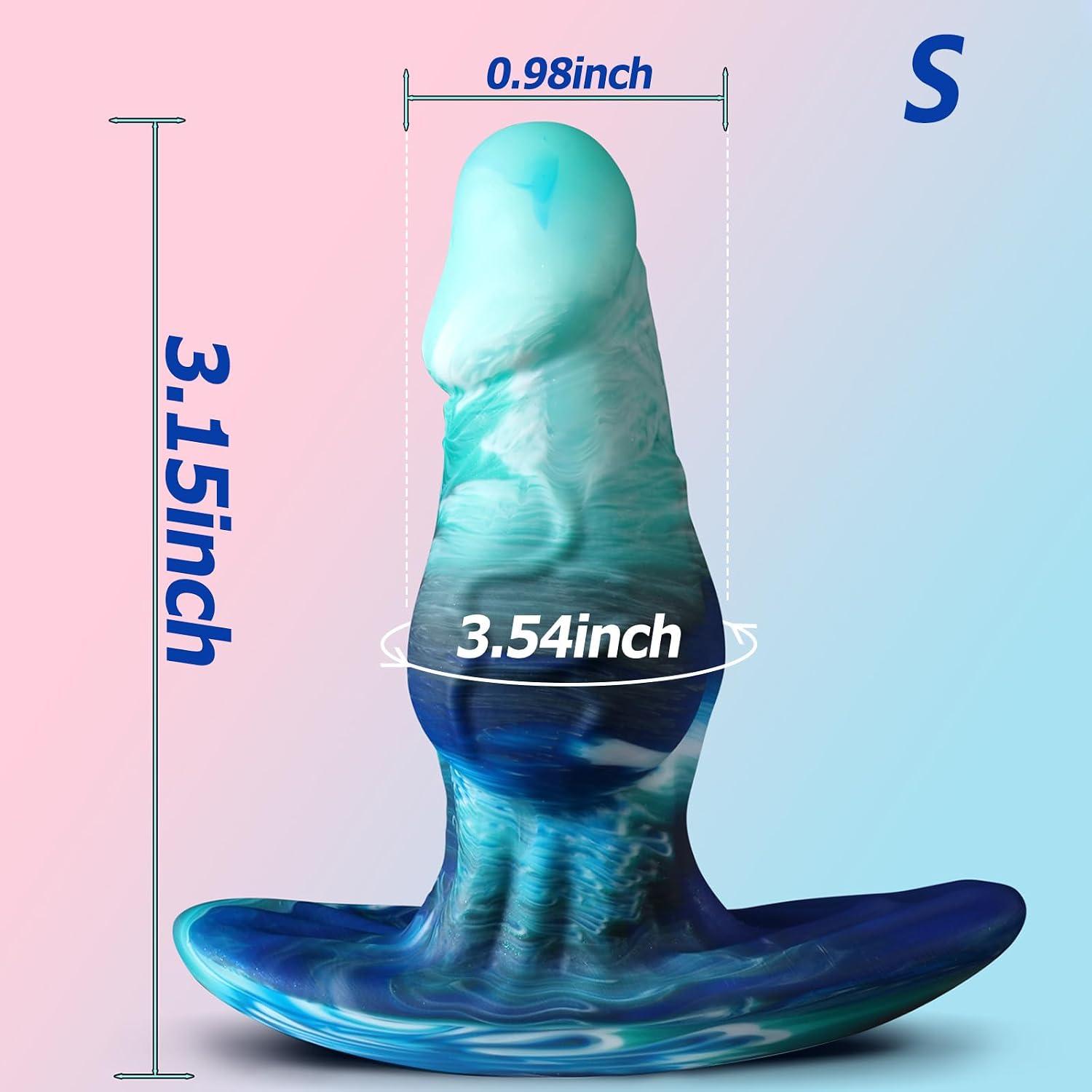 Anal Plug Realistic Dildo with Tapered Knot Wearable Butt Plug Silicone Anal Dilator Trainer Fantasy Prostate Massager G-spot Sex Toy for Couples Men Women Masturbation (S)