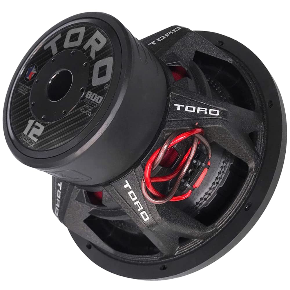 TORO TECH – 12” Car Audio Subwoofer for Cars, Trucks, Jeeps, Boats, Off Road with Hard Hitting Bass (Sold As Each)