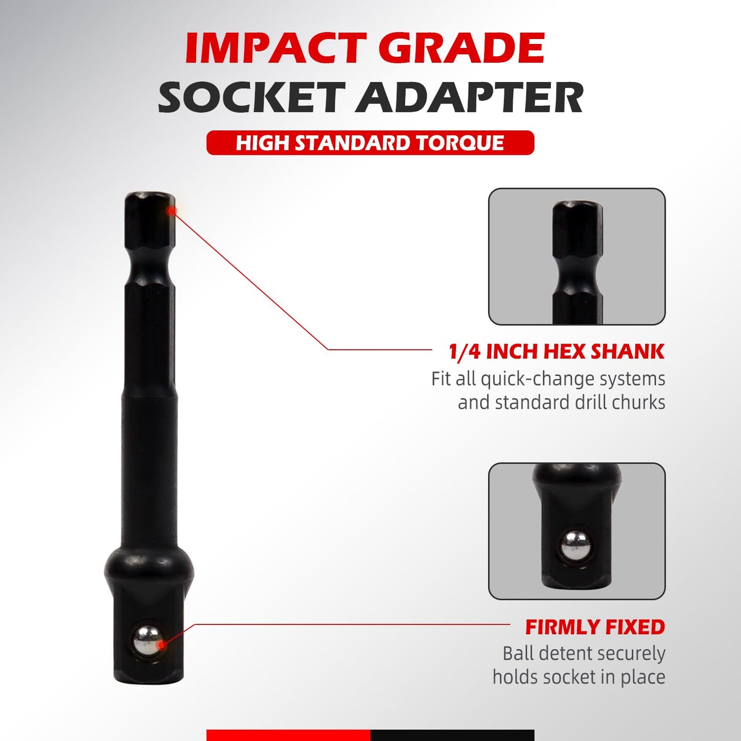 AKM TOOL 3/8" Drive Universal Impact Socket Set, Swivel Socket Set, Universal Joint Socket 6-Point, Metric