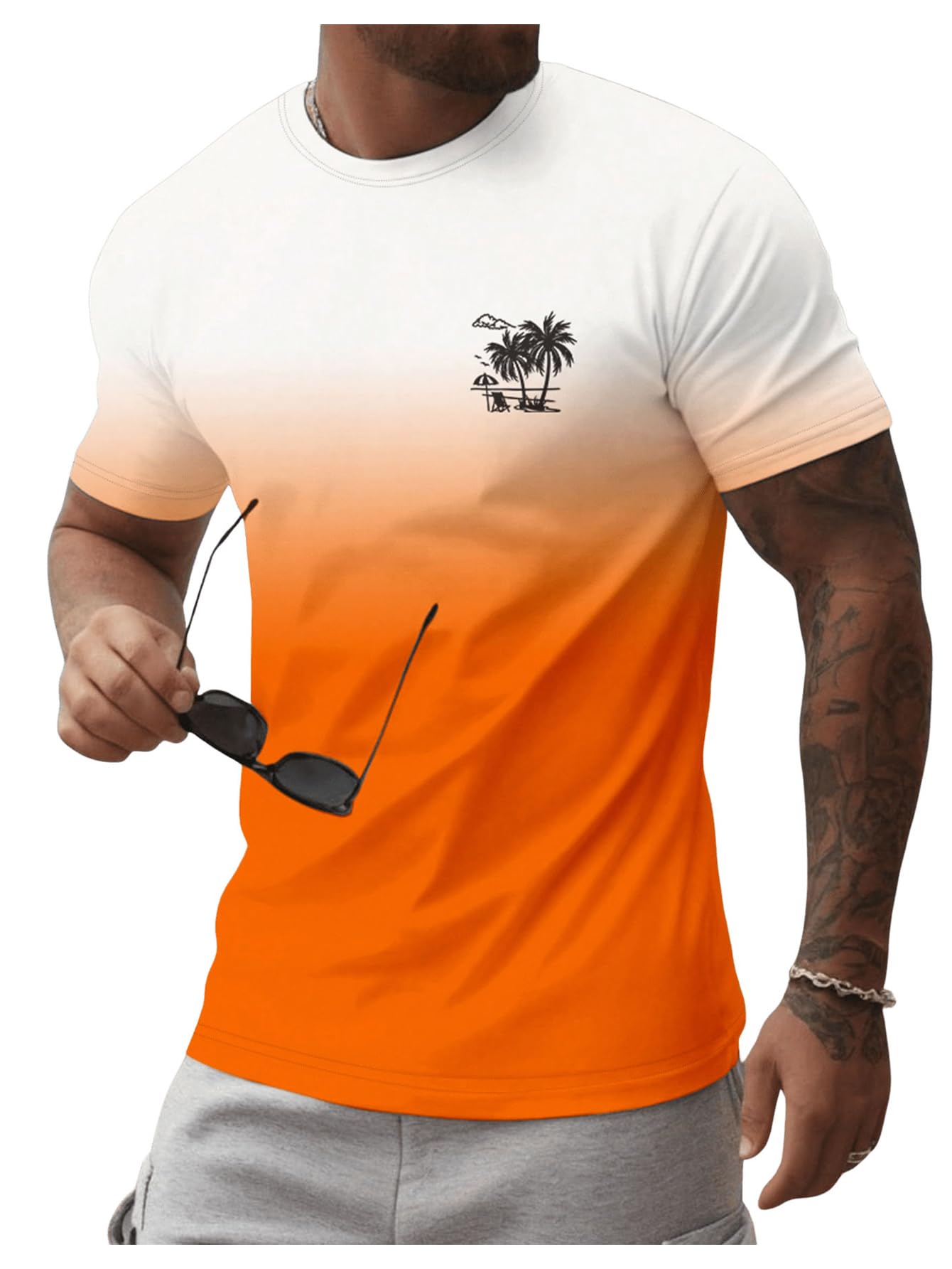 SOLY HUX Men's Short Sleeve Graphic Tees Summer Crewneck Top Shirt Beach Vacation T-Shirts