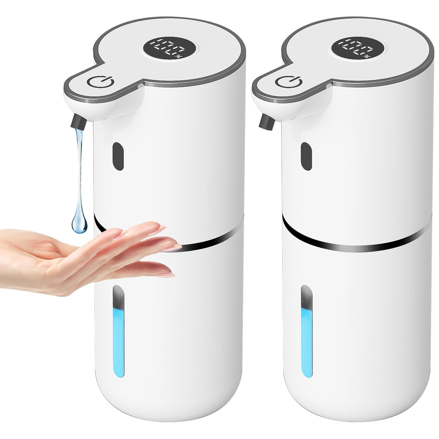 OHIFAST Automatic Soap Dispenser Touchless, USB Rechargeable Smart Hand Soap Dispenser, 6-Level Adjustable, 12.8oz/380mL Wall Mounted for Bathroom Kitchen Dish Soap