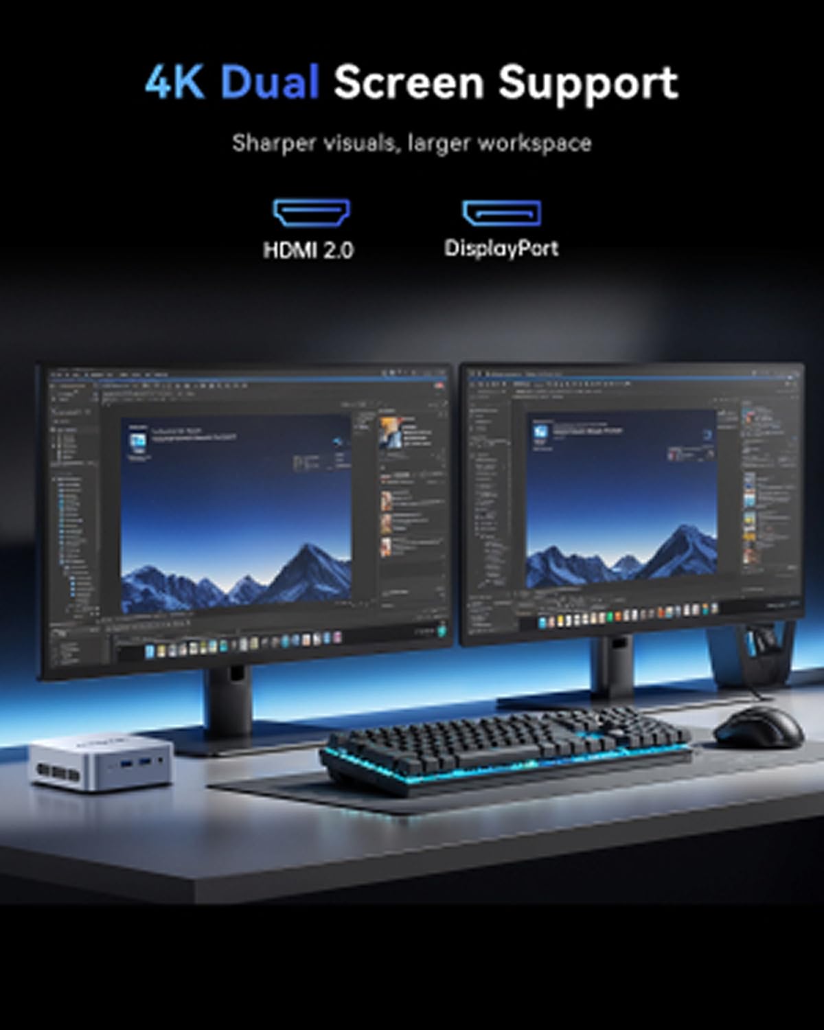 ACEMAGIC Mini PC 11 Pro, Mini Desktop Computers Win11