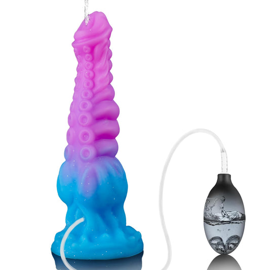 Tentacle Squirting Dildo with Big Knot, Monster Fantasy Dildo with Strong Suction Cup, Huge Anal Thick Dildo