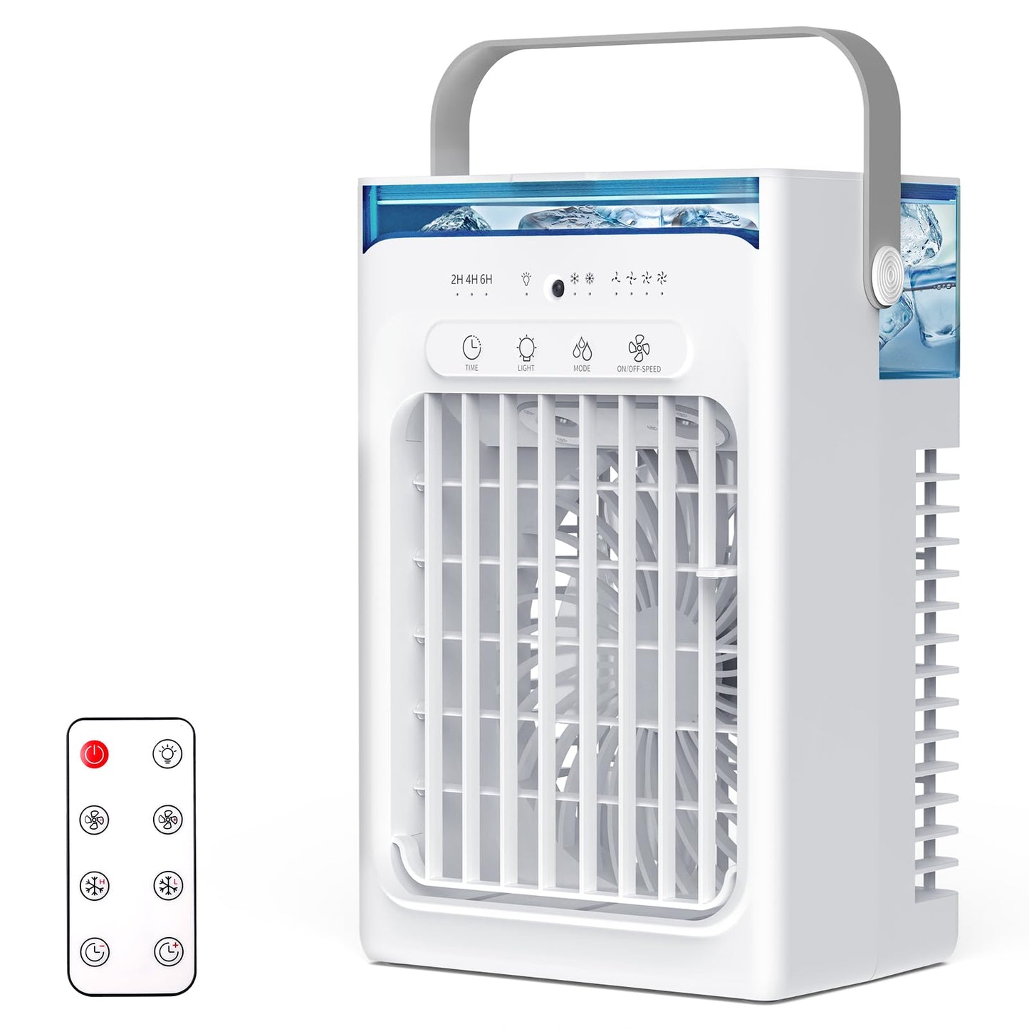 Portable Air Conditioners For Indoor Office Bedroom, USB Charging Small Cooling Fan (Include 5V 2A Adapter) 3-in-1 Portable AC Unit, Personal Mini Air Conditioner With 1000ml Water Tank, 2/4/6H Timer