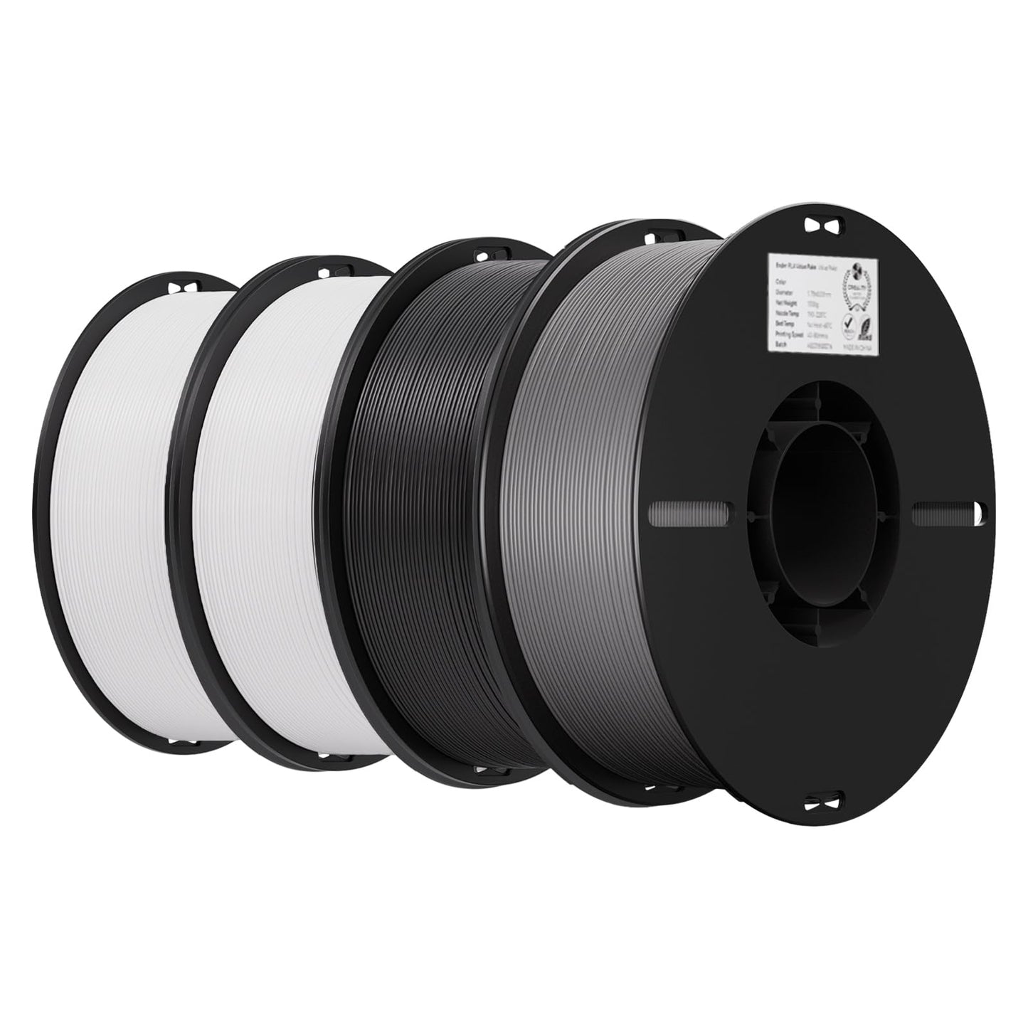 Creality 3D Printer Filament, PLA Filament Bundle for 3D Printing, Ender PLA Filament No-Tangling, Strong Bonding & Overhang Performance, Accuracy +/- 0.02mm