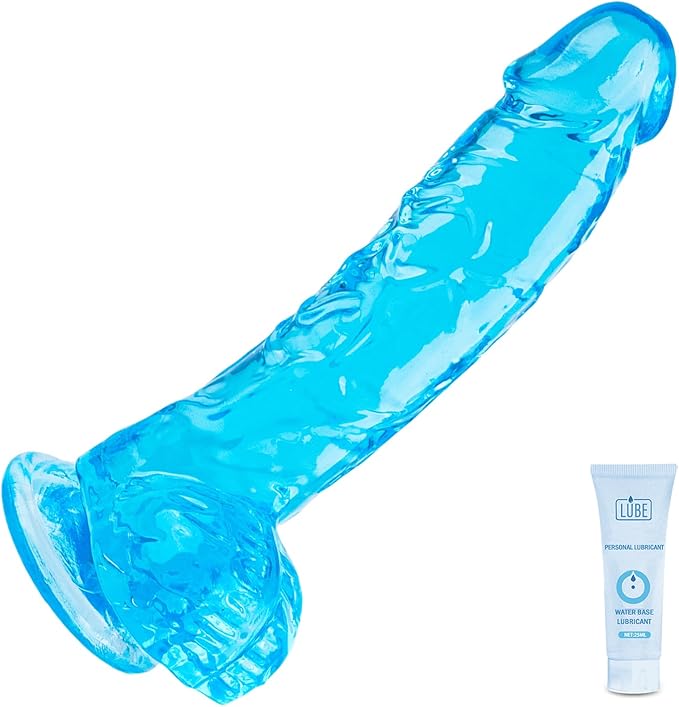 PlikBlik Realistic Dildo Suction Cup 7 Inch Blue