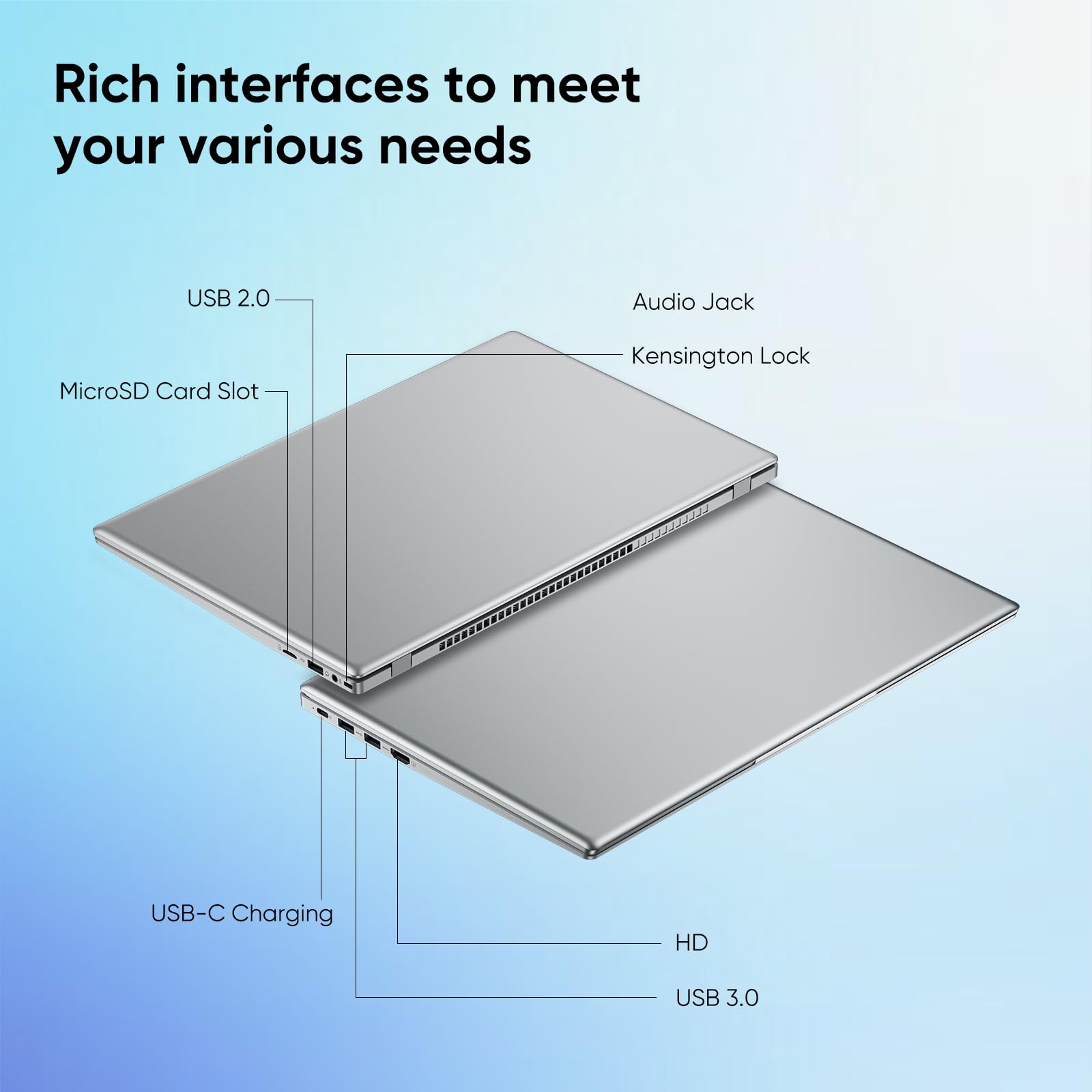 INHONLAP Laptop, 32GB RAM 512GB SSD Laptops Computer, 6500Y Processor (Beats N5095 up to 3.4GHz), 15.6" FHD IPS Display Win11 Laptop PC for Student and Business, WiFi 5, BT 5.0, Sliver