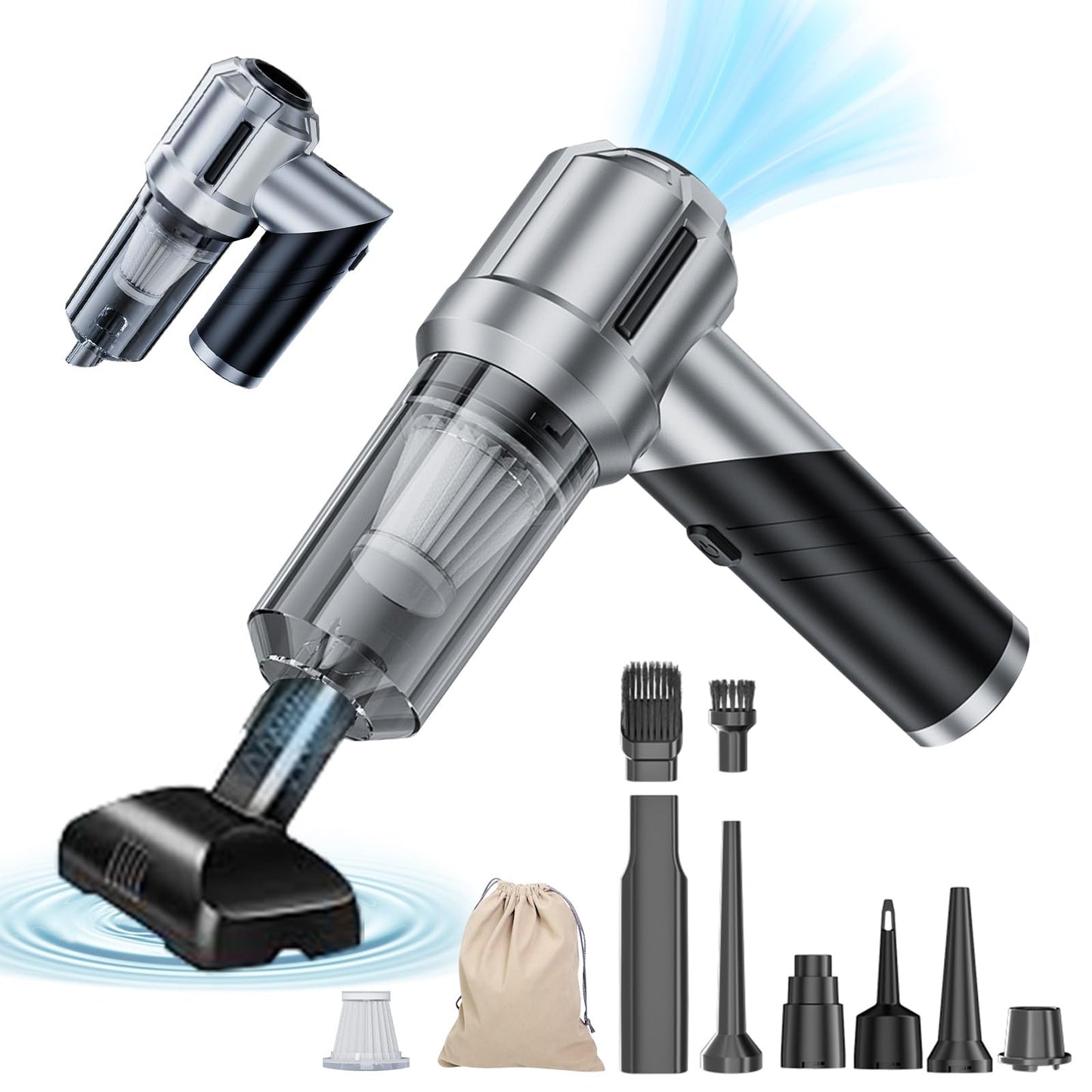 houscly Car Vacuum Portable Cordless 20000PA