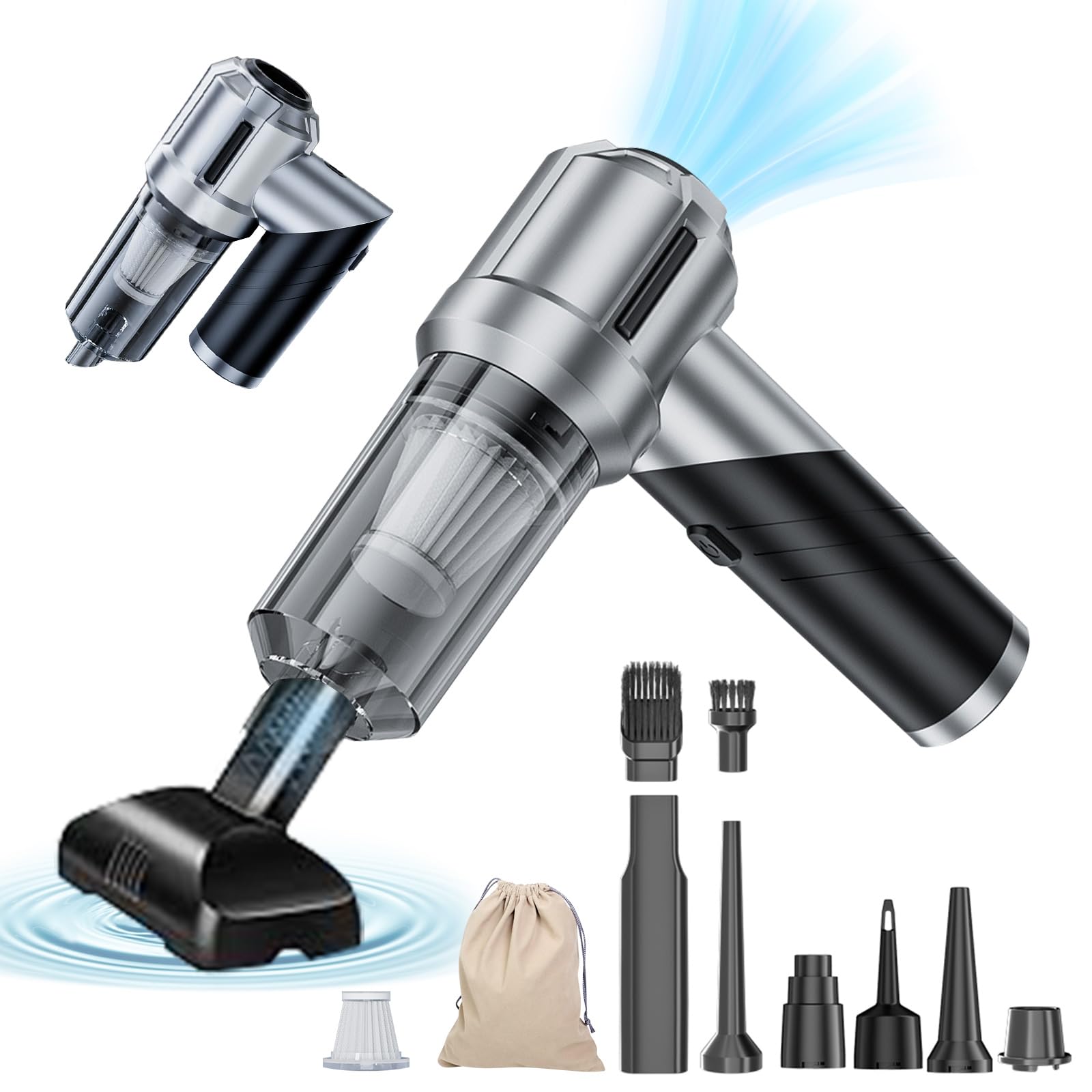 houscly Car Vacuum Portable Cordless 20000PA