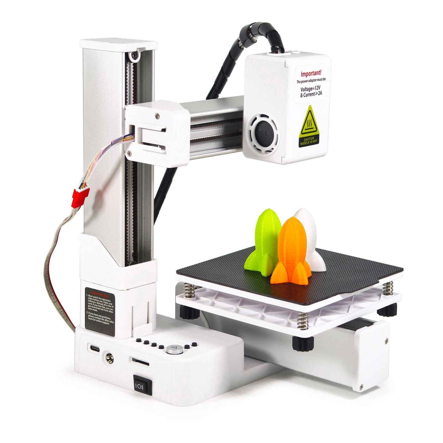 Small 3D Printer, Frequency Division Multiplexing 3D Printer, Supporting 1.75mm PLA and TPU filaments, Print Size 100x100x100mm, for Beginners