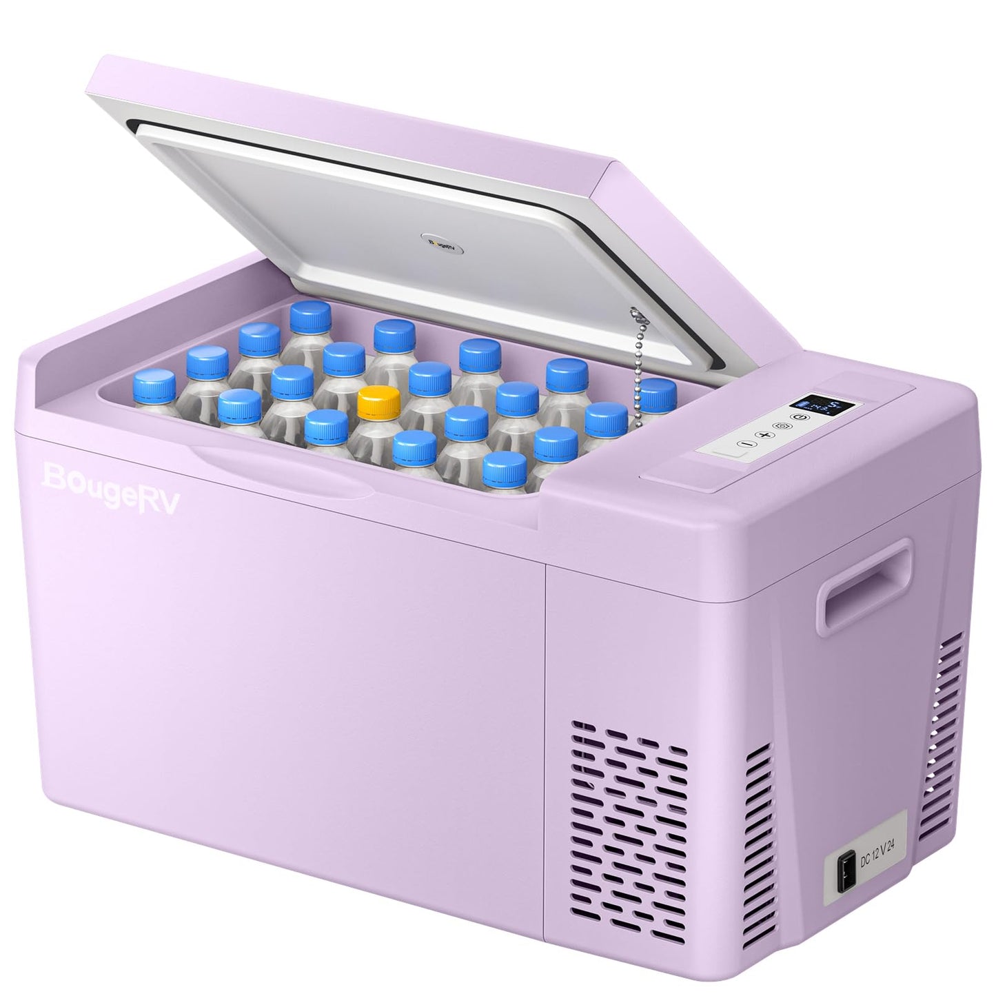 BougeRV Portable Car Freezer 12v Car Refrigerator Car Fridge Compressor Freezer,12/24V DC 110~240 Volt AC,-7℉~50℉