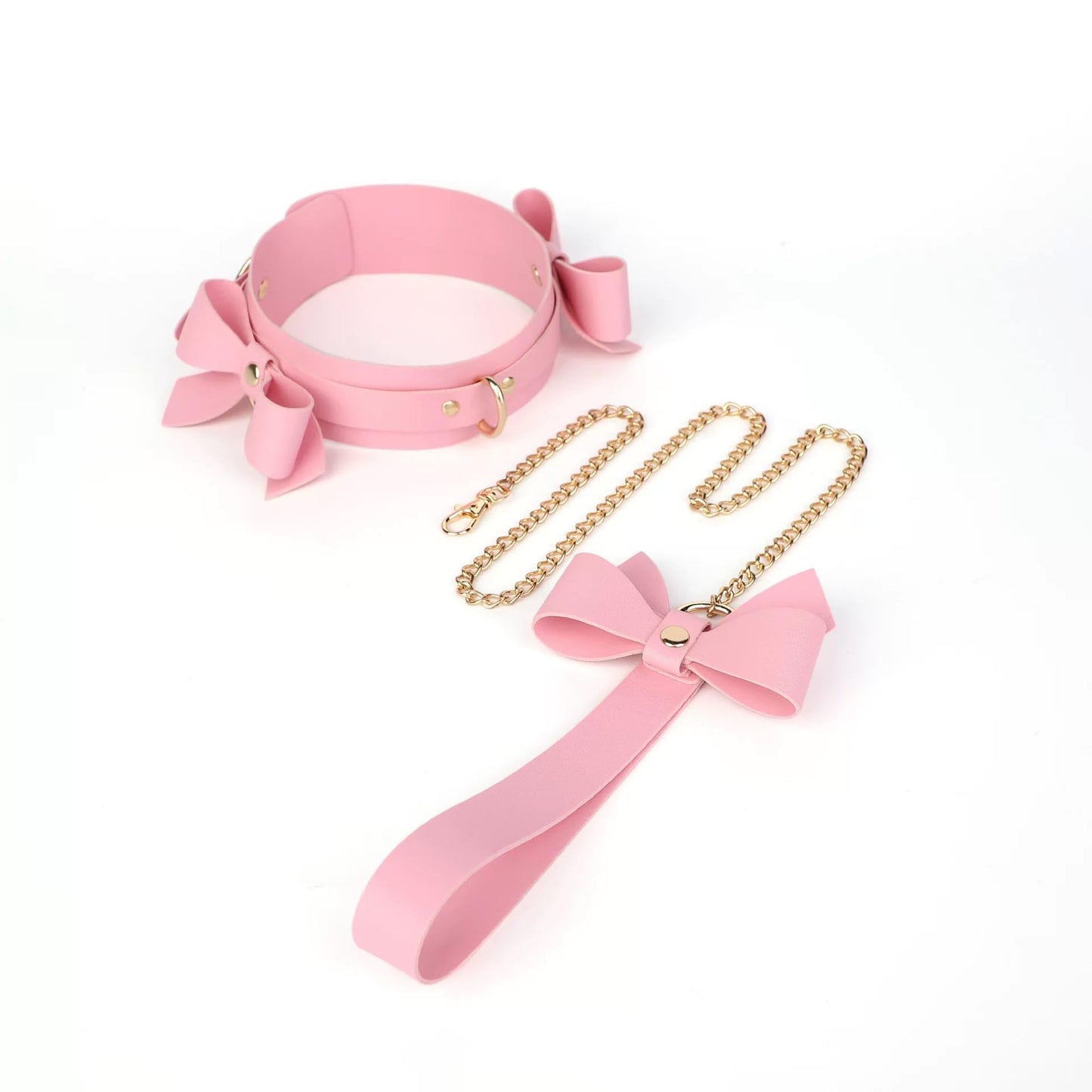 Adult Pink BDSM Beginner 9-Piece Set Leather with Handcuffs Bear Doll Bondage Paddle Sweater