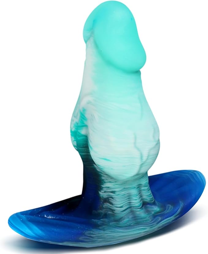 Anal Plug Realistic Dildo with Tapered Knot Wearable Butt Plug Silicone Anal Dilator Trainer Fantasy Prostate Massager G-spot Sex Toy for Couples Men Women Masturbation (S)