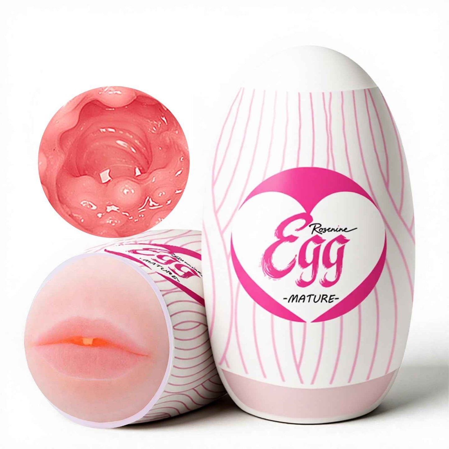 Ultra-Stretchy Male Masturbators Egg,Handheld Male Masturbators Cup with Softer Wrapped, Realistic Pocket Pussy Stroker with Strong Suctions, Adult Sex Toy for Men Masturbation with 3D Lifelike Vagina