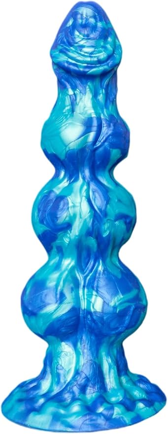 SZNDOLL Monster Fantasy Knot Dildo Anal Trainer 8 Inch Blue