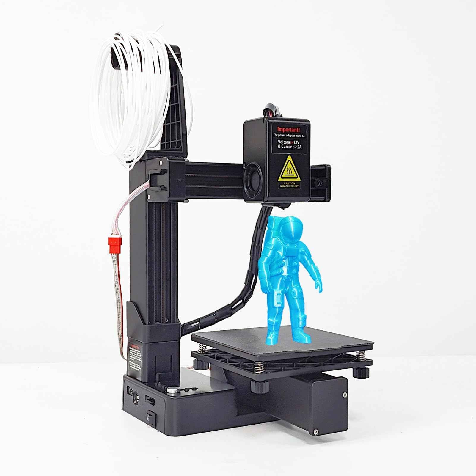 Small 3D Printer, Frequency Division Multiplexing 3D Printer, Supporting 1.75mm PLA and TPU filaments, Print Size 100x100x100mm, for Beginners