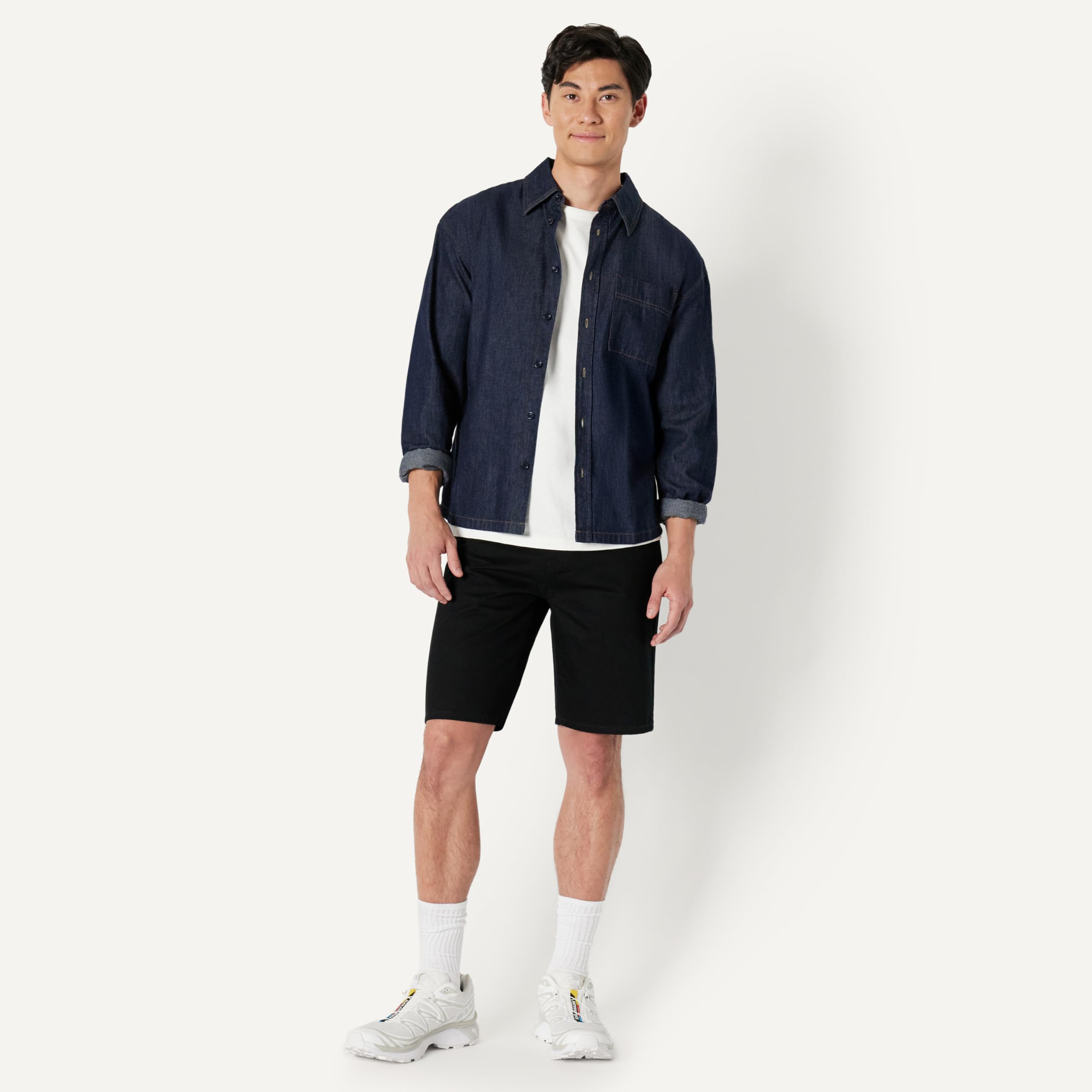 Amazon Essentials Men's Rigid Relaxed-Fit Jean Shorts