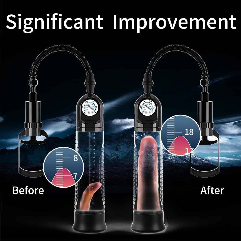 Penis Vacuum Pump, Manual Penis Enlargement Extension Pump air Pressure Device, Adult Male Sex Toy, Male Stronger Erection Couple Sex Toy Game