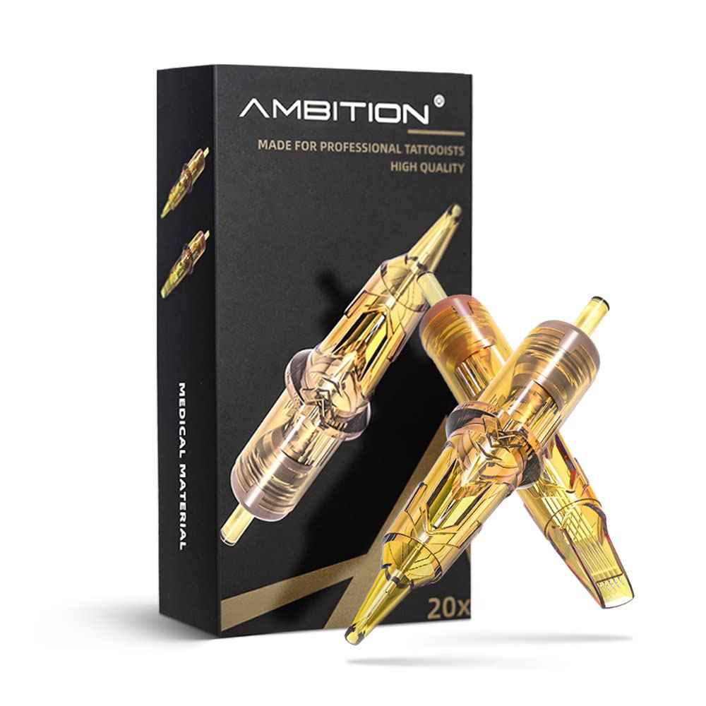 Ambition Glory Tattoo Cartridges Needles Disposable 20pcs 0.25mm Round Liner for Rotary Tattoo Machine Supply