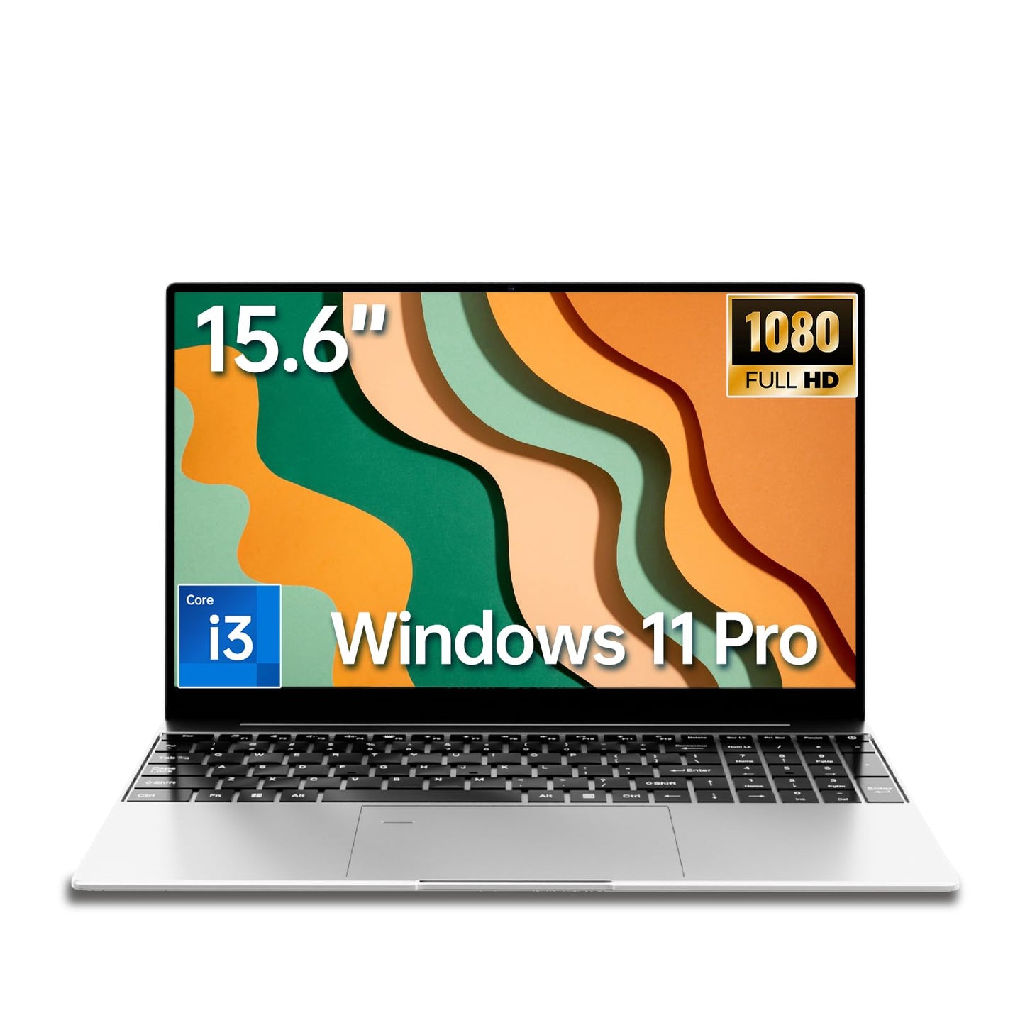 VAIZMOYE Laptop Windows 11, 1080p FHD Display, Backlit Kerboard, Fingerprint, Office 365, WiFi5, BT5, Webcam, Mini-HDMI, USB3.2, TF Card Slot