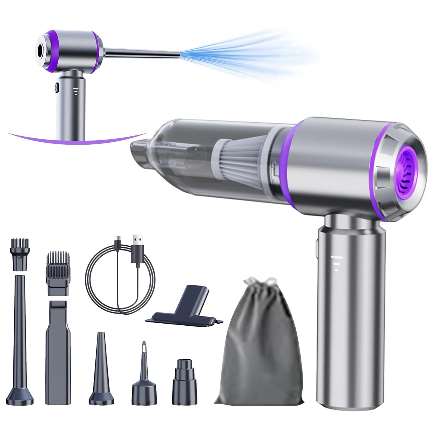houscly Car Vacuum Portable Cordless 20000PA