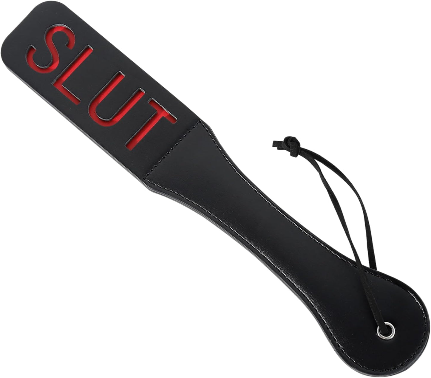 Sex Paddle PU Leather Slut Spanking SM Play 12.8inch Length for Bachelorette Party Couples Bondage Fetish