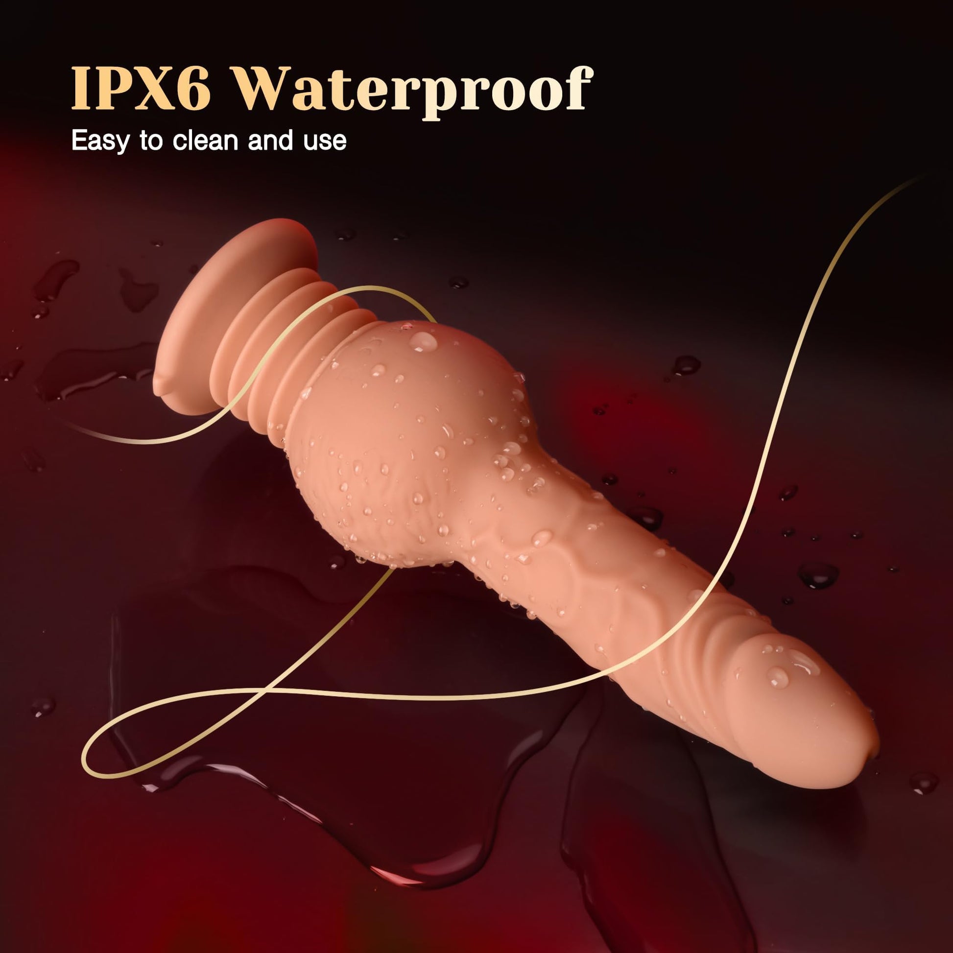 Tracy's Dog Thrusting Dildo Vibrator - 9.29" Realistic Silicone Dildos for G Spot Anal Stimulation with 10 Vibrating & 3 Bouncing Modes, Adult Toys Penis Sex Toys for Women Men Couples