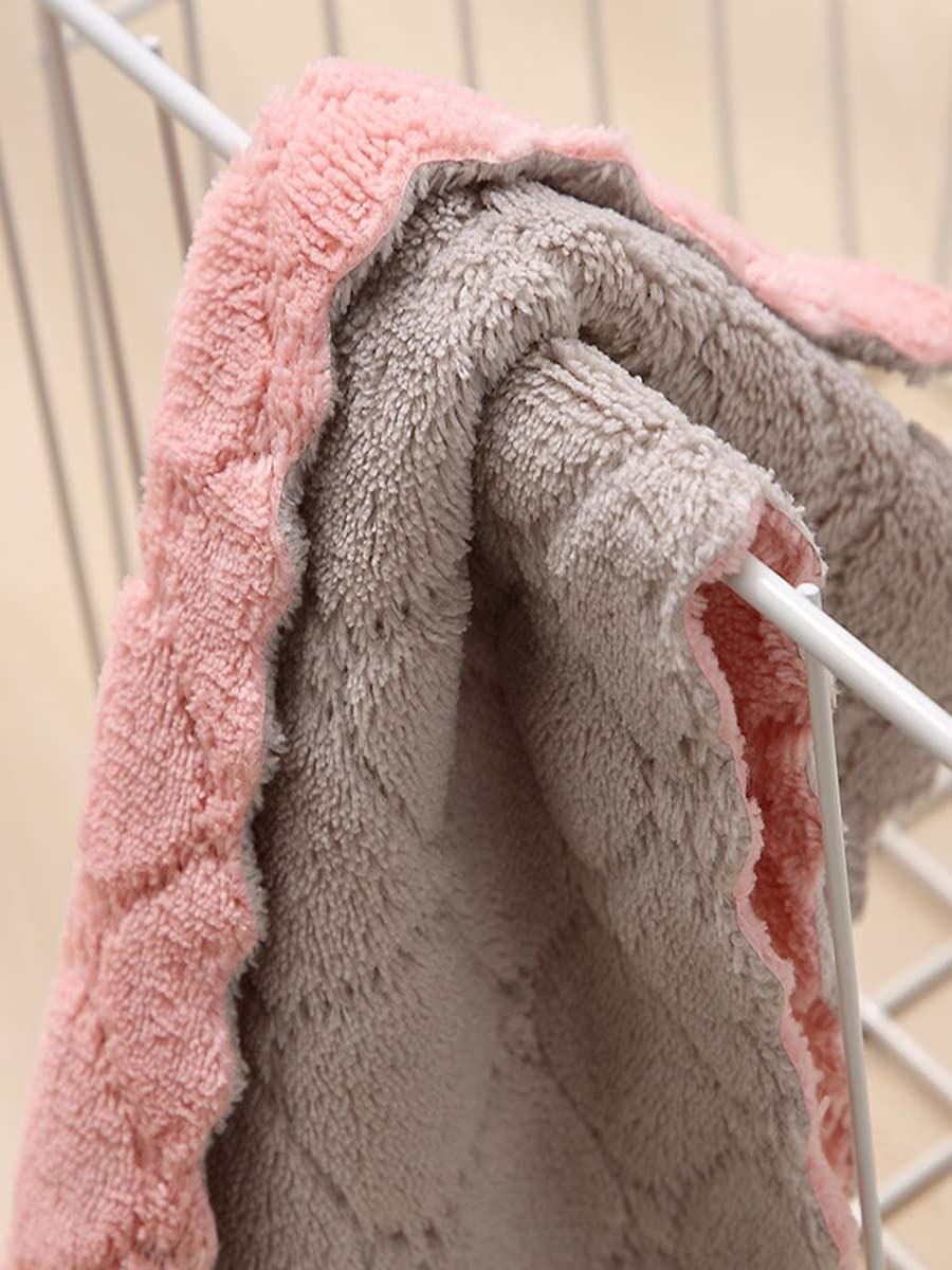 SAOYOAS Kitchen Cloth, Microfiber Dish Towels Washcloths, Super Absorbent Coral Velvet Dishtowels, Premium Cleaning Cloths,Non-Stick Oil Quick Dry Dish Towels, Soft Tea Towel, Table Cleaning Cloths.