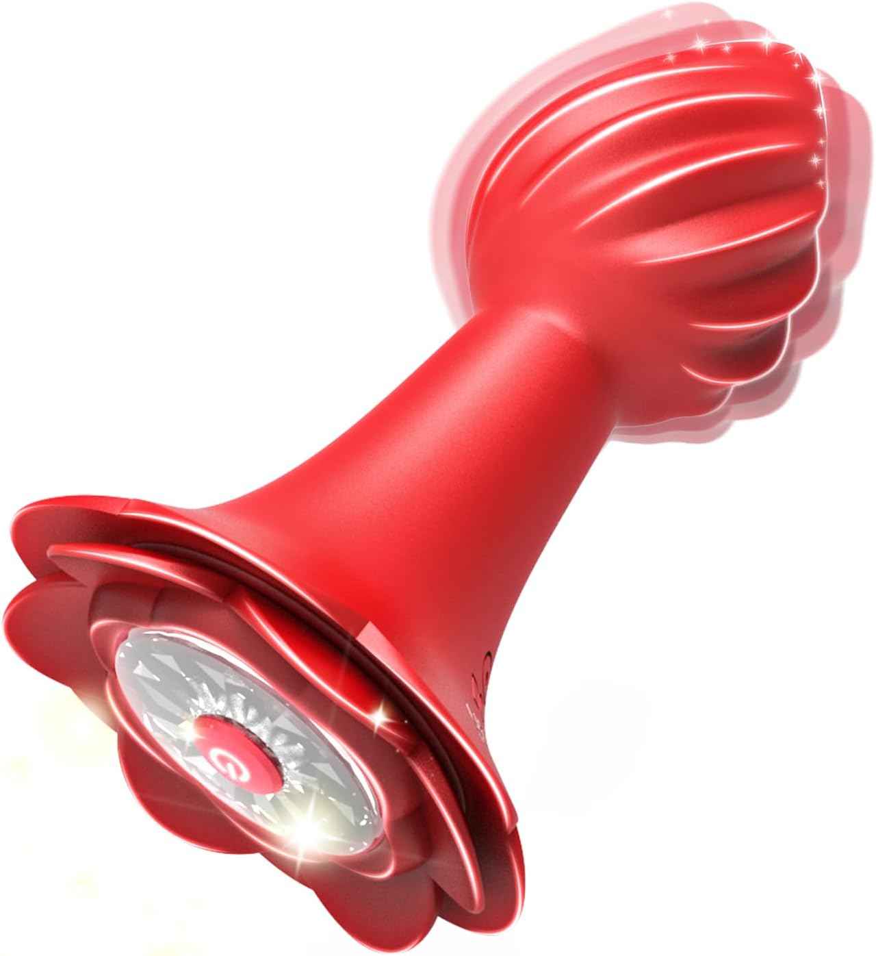 Generic Silicone Thrusting Novelty Toy 10 Vibration Modes Red