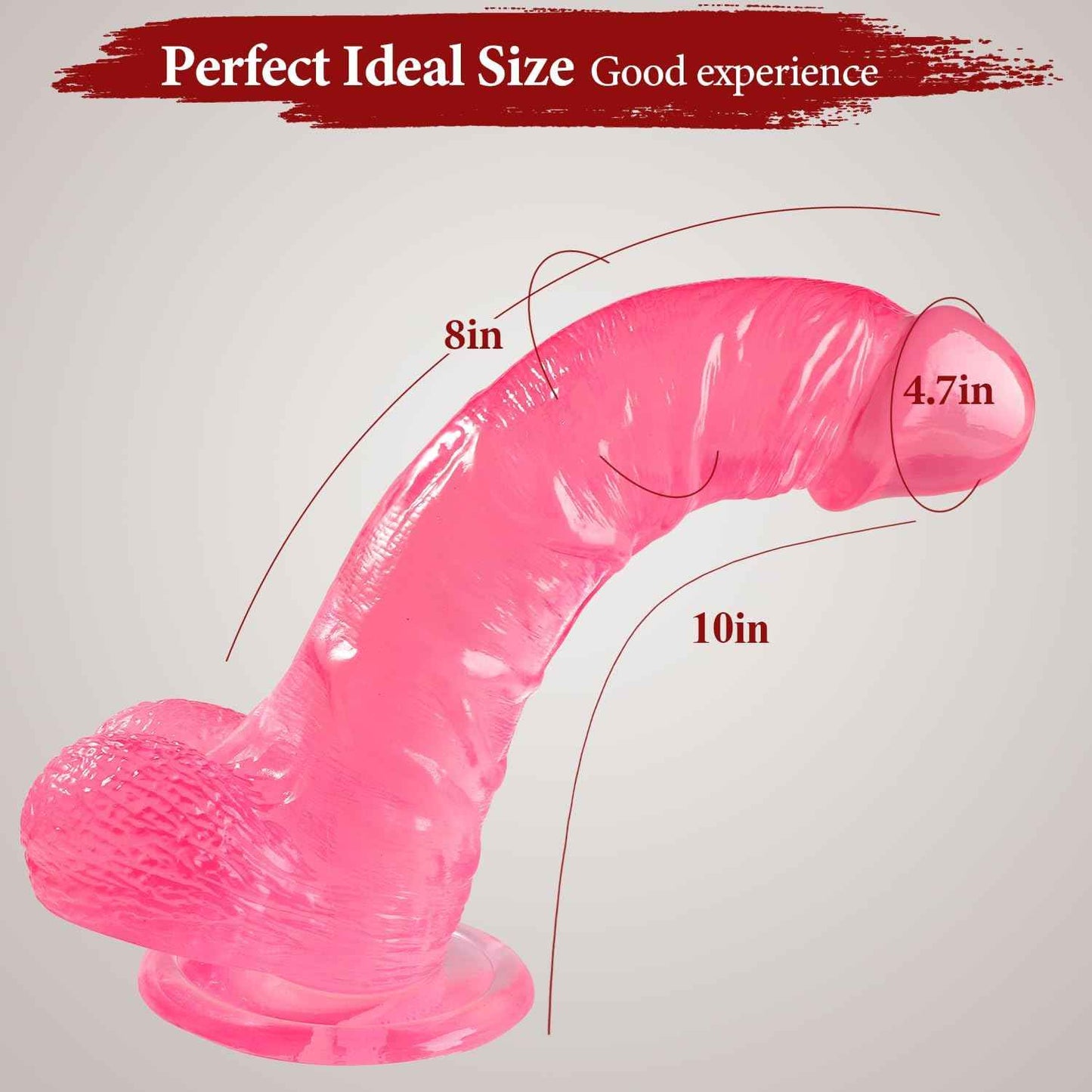 Veatrylove 10 Inch Realistic TPE Dildo with Suction Cup