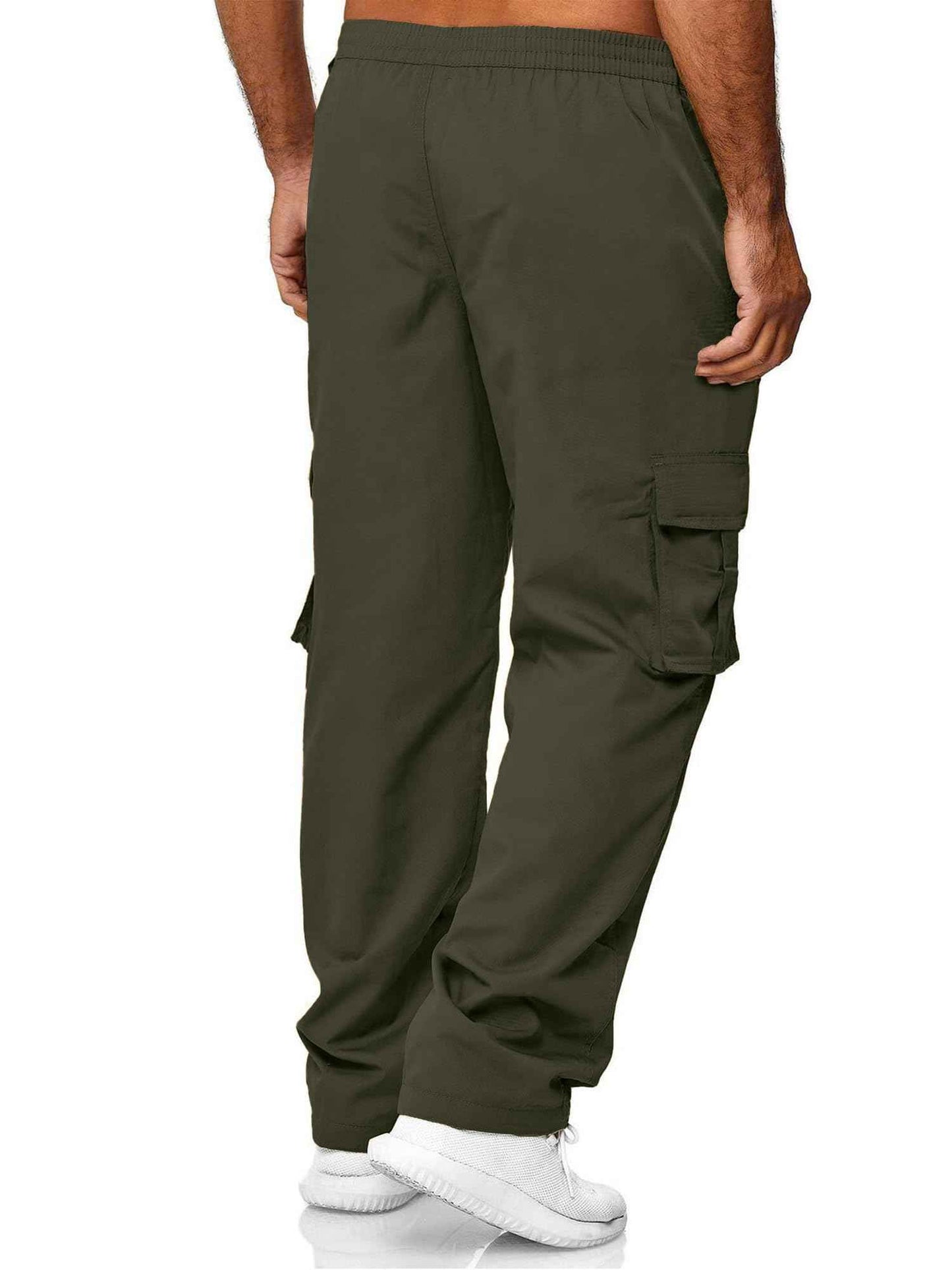 HOTake Men's Casual Cargo Sweatpants Waist Drawstring Joggers Hiking Tactical Pants for Men with Pockets