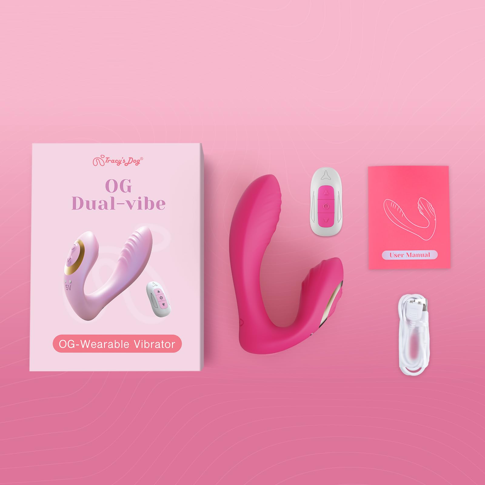 Tracy's Dog Clitoral G Spot Vibrator, Flexible Vibrating Sex Toy Vibrators for Women Couple, Erotic Massage