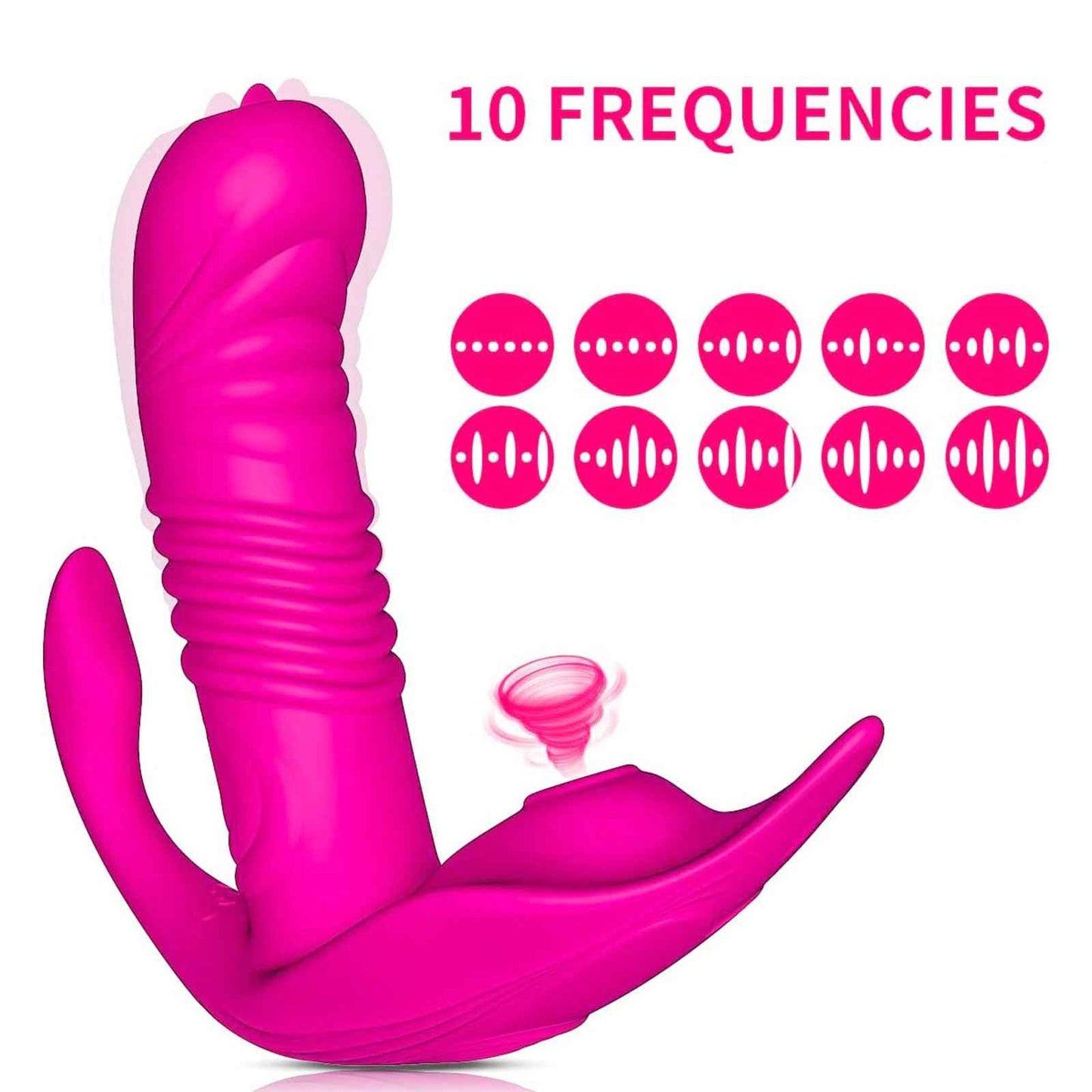 Newly Sitting and Riding Toys Adult Tools for Women 7 Powerful Modes Realistic Silicone Waterproof Slant Hole Charging Play Thrusting Games Flexible Sensory Toys for Couples, WA2604TA2908 (Pink)