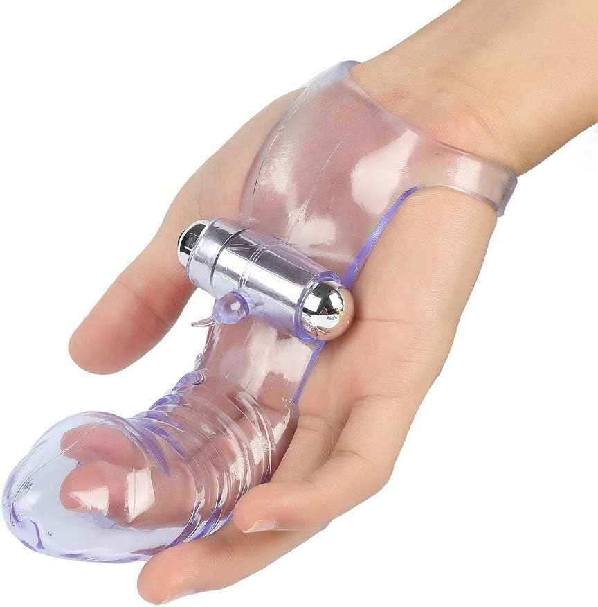 Finger Sleeves Vibrator G-spot Clit Massager Stimulator, Female Lesbian Bullet Vibration Masturbator Sex Toys, Vagina Orgasm Anal Adult Erotic Sex Toys for Women Couples (A)