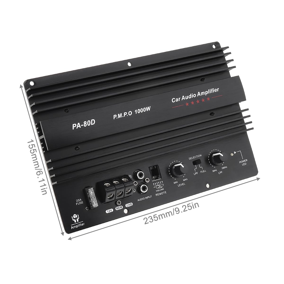 DriSentri Car Amp Board, Car Audio Amplifier Board, 1000W High Power Amplifier Amp Board Powerful Bass Sub woofer Board 12V