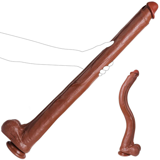22.64 Inch Super Long Huge Giant Dildos for Deepest Sex,Realistic Big Thick Anal Dildo with Small Glans,Soft Flexible Strap on Dildo with Strong Suction Cup Large Dildo Sex Toy for Women Men Gay