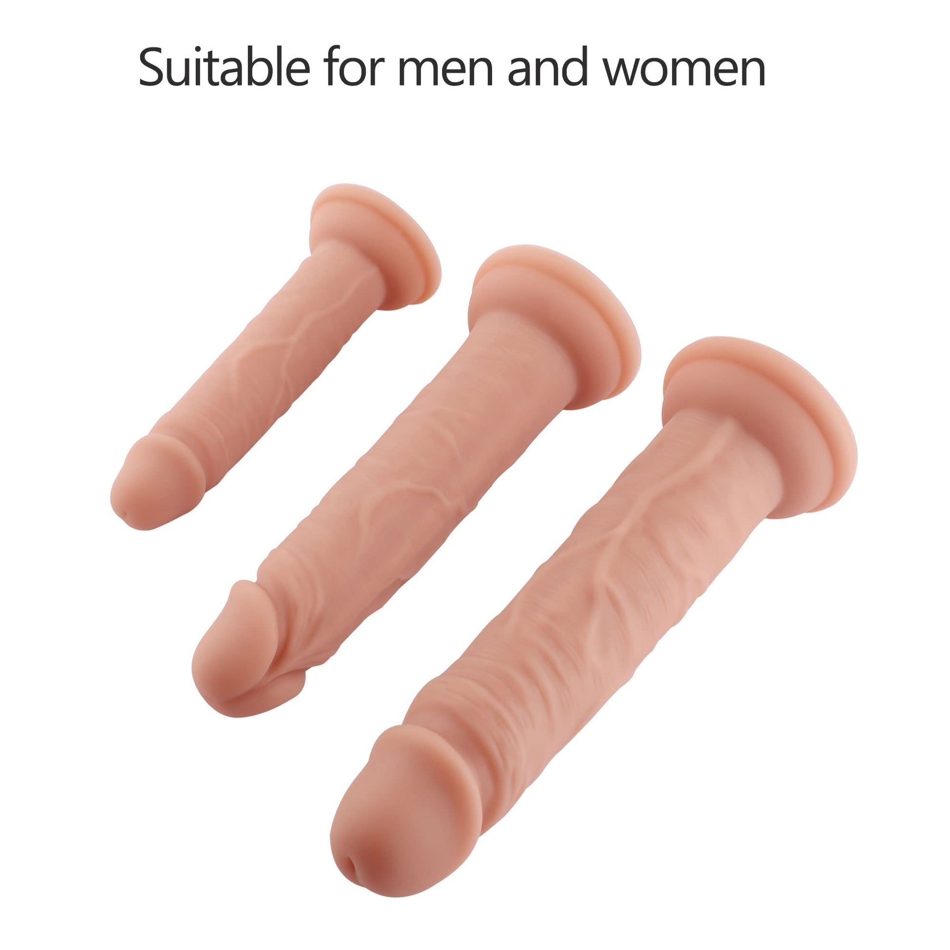 Anal Plug Training Sets，3 Sizes Anal Silicone Dildo with Strong Suction Cup for Men， G-Spot Sex Toys for Women Pleasure Dildo and Anal Play，Prostate Massage Sex Toys for Beginners